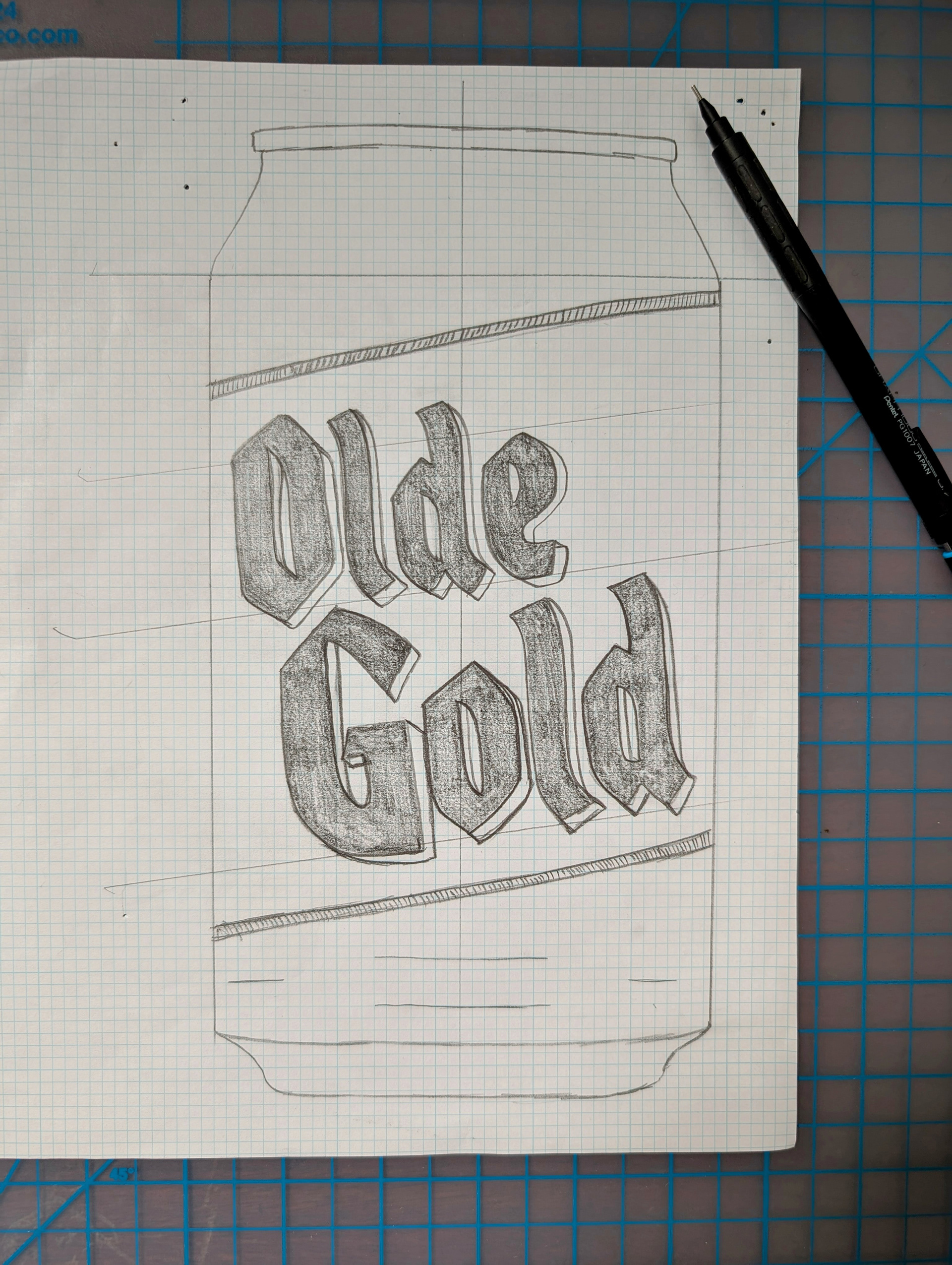 Early Olde Gold Beer Sketches