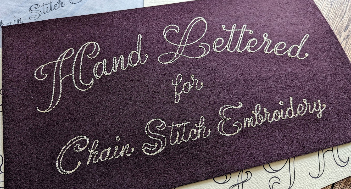Ruth Script Chain Stitch Embroidery