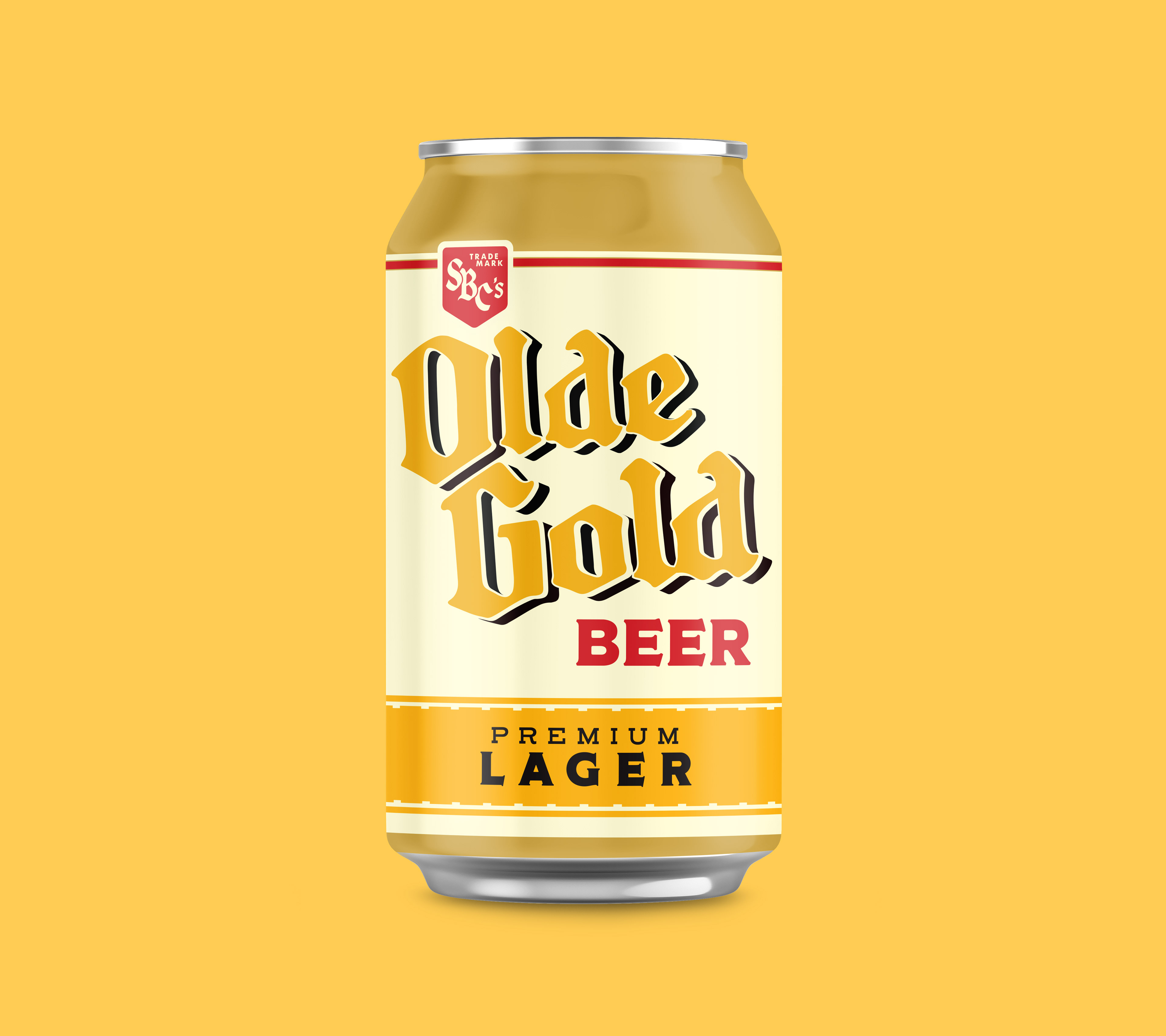 Olde Gold Beer Mockup