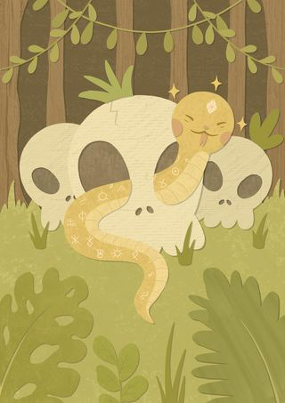 Enchanted Snake custom token card