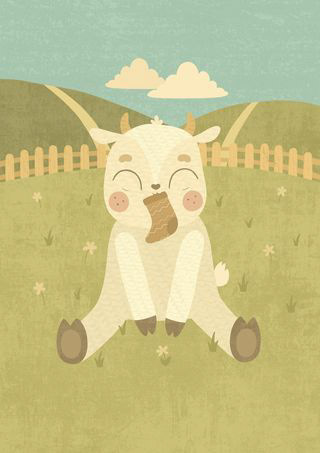 White Goat custom token card