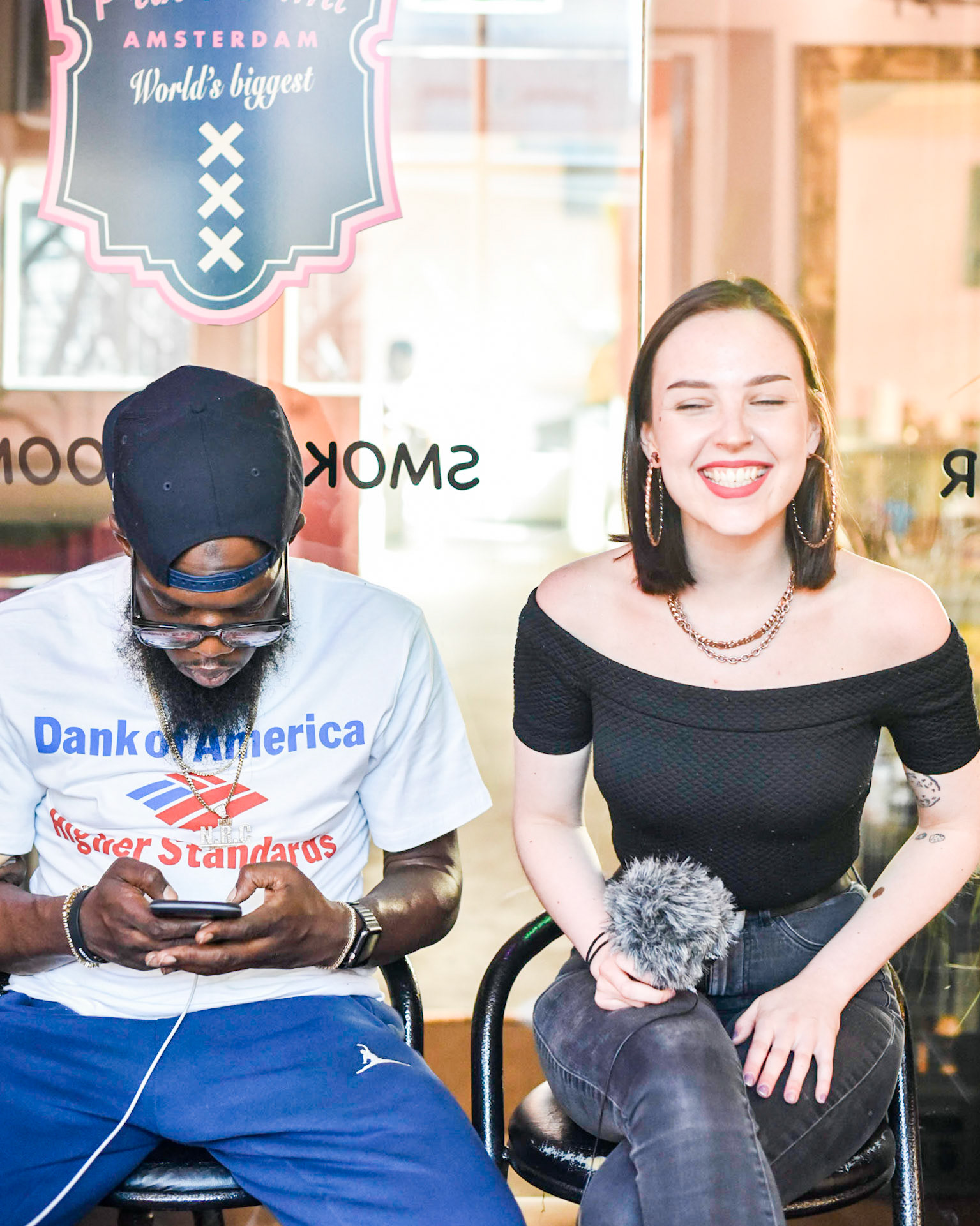 Prix D'Dami Coffeeshop. 420 smoke up with musicians Freeway and Mario Cash.