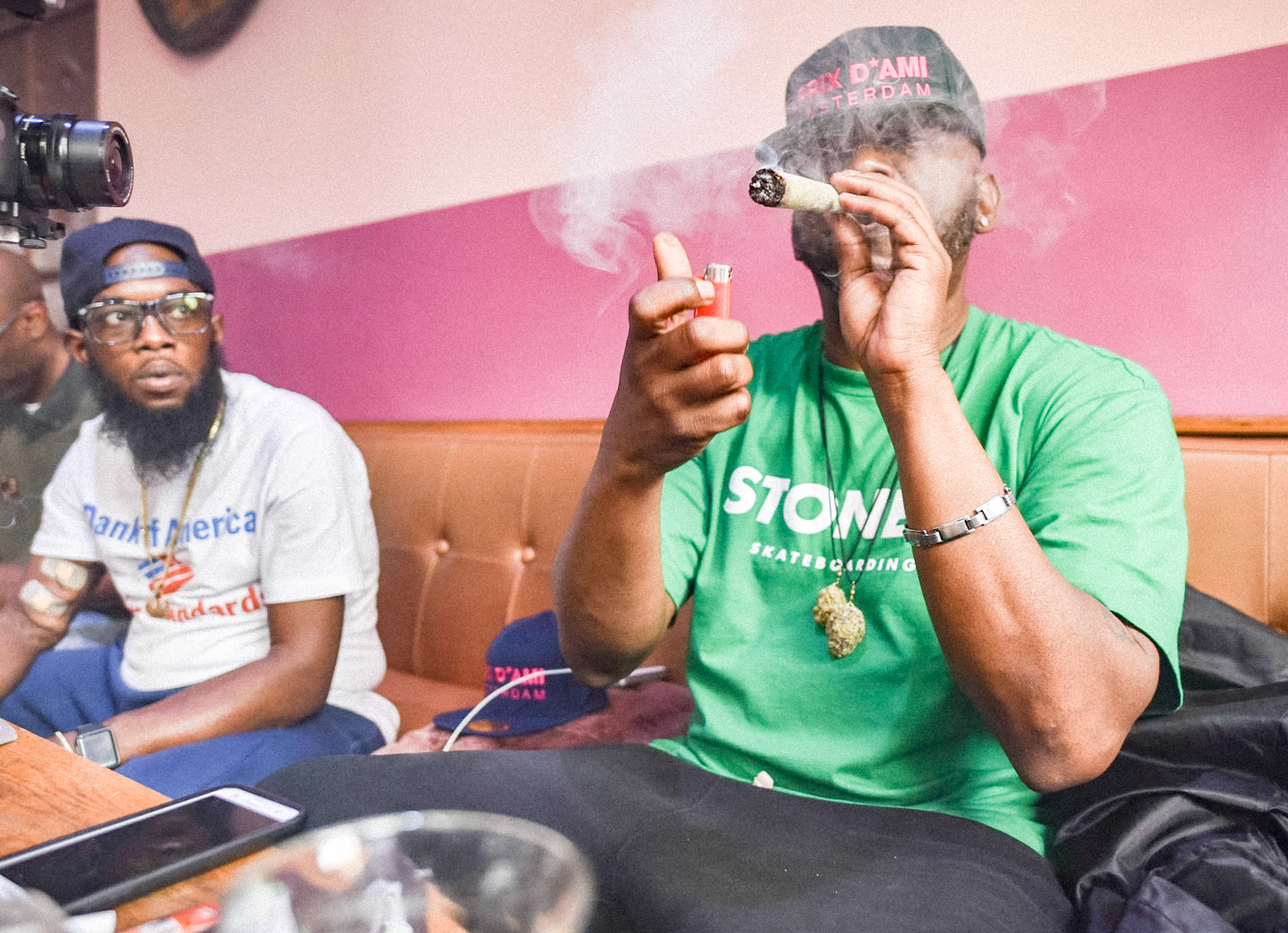 Prix D'Dami Coffeeshop. 420 smoke up with musicians Freeway and Mario Cash.