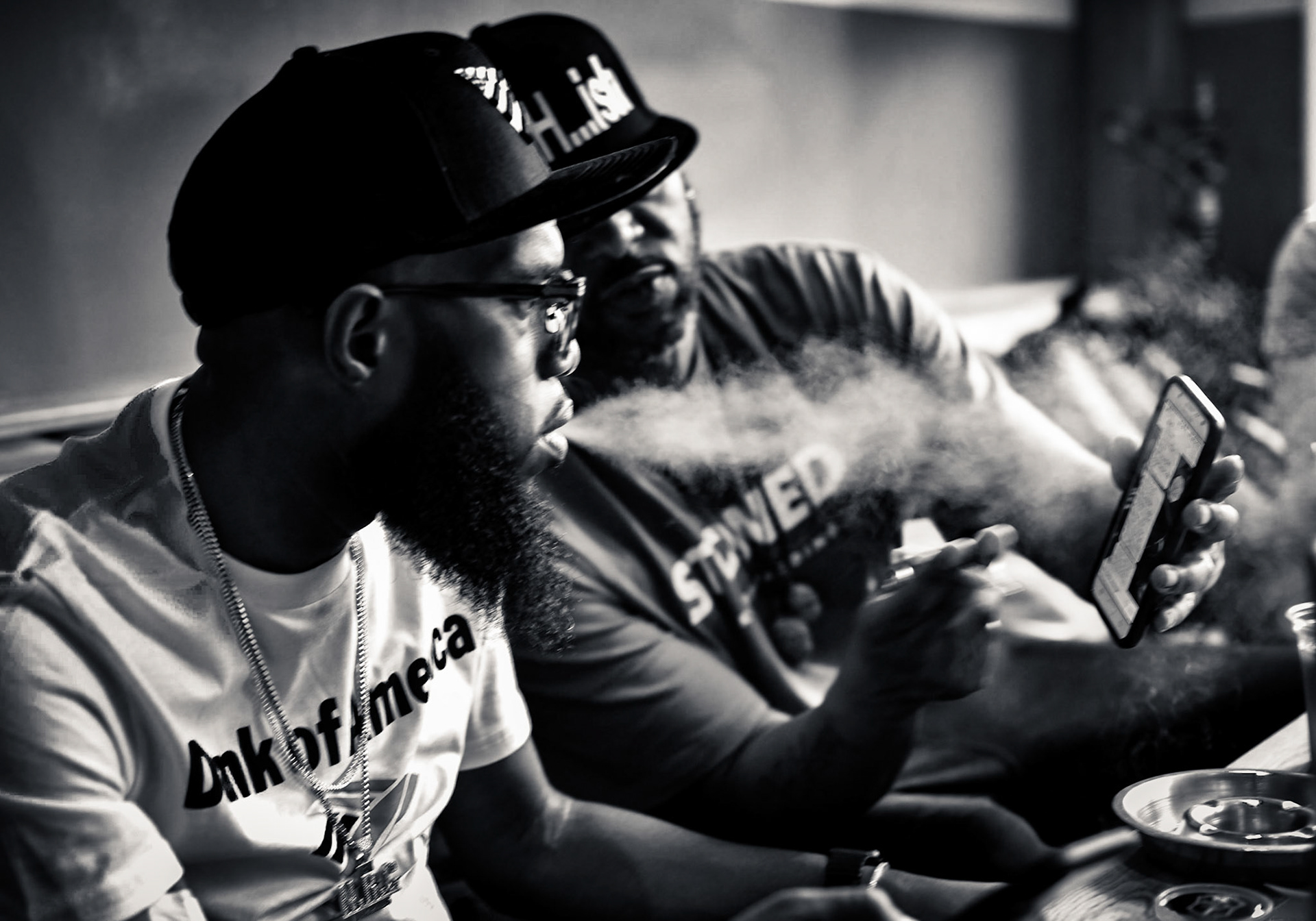 Prix D'Dami Coffeeshop. 420 smoke up with musicians Freeway and Mario Cash.