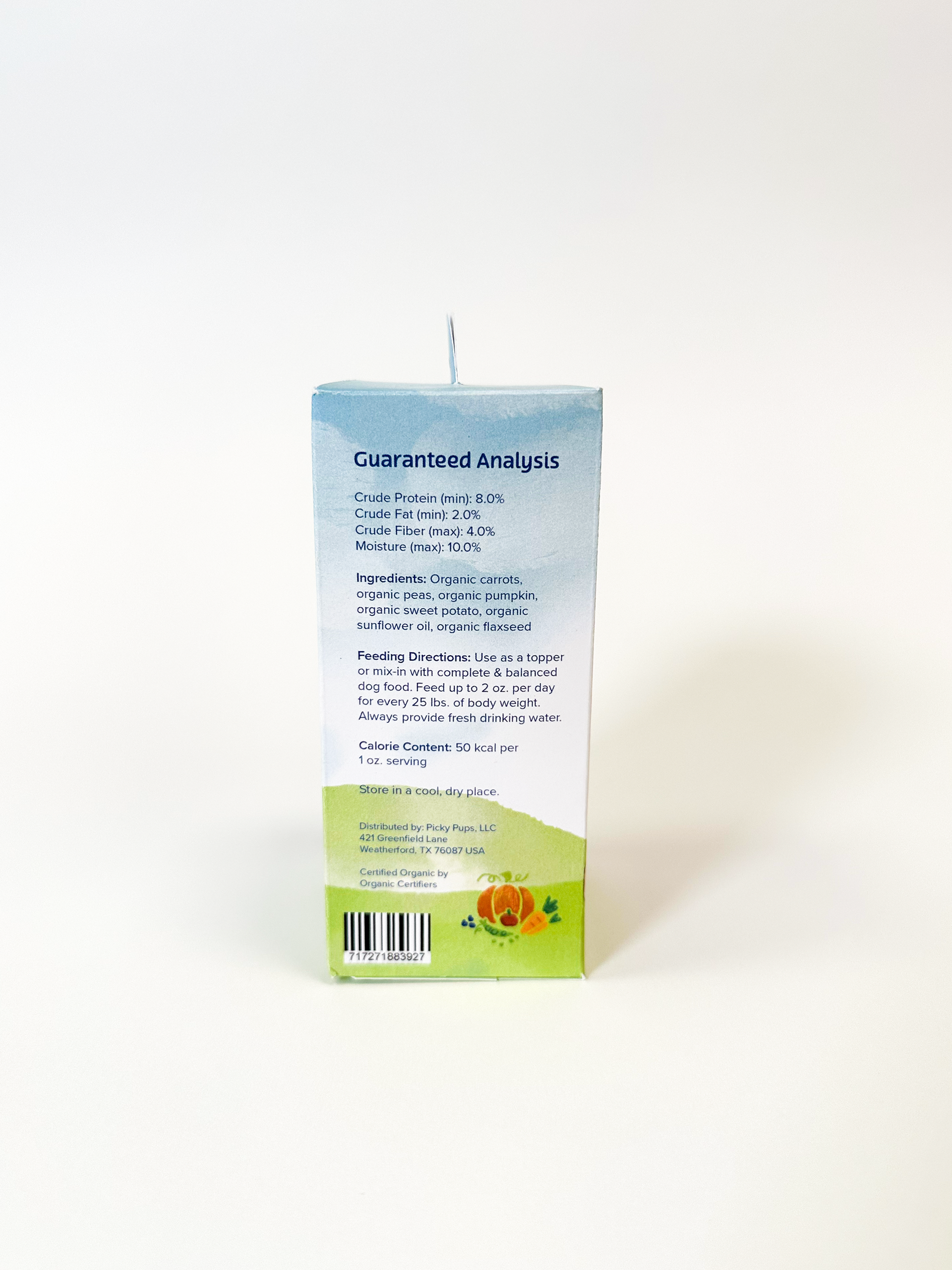 One side of package design. 