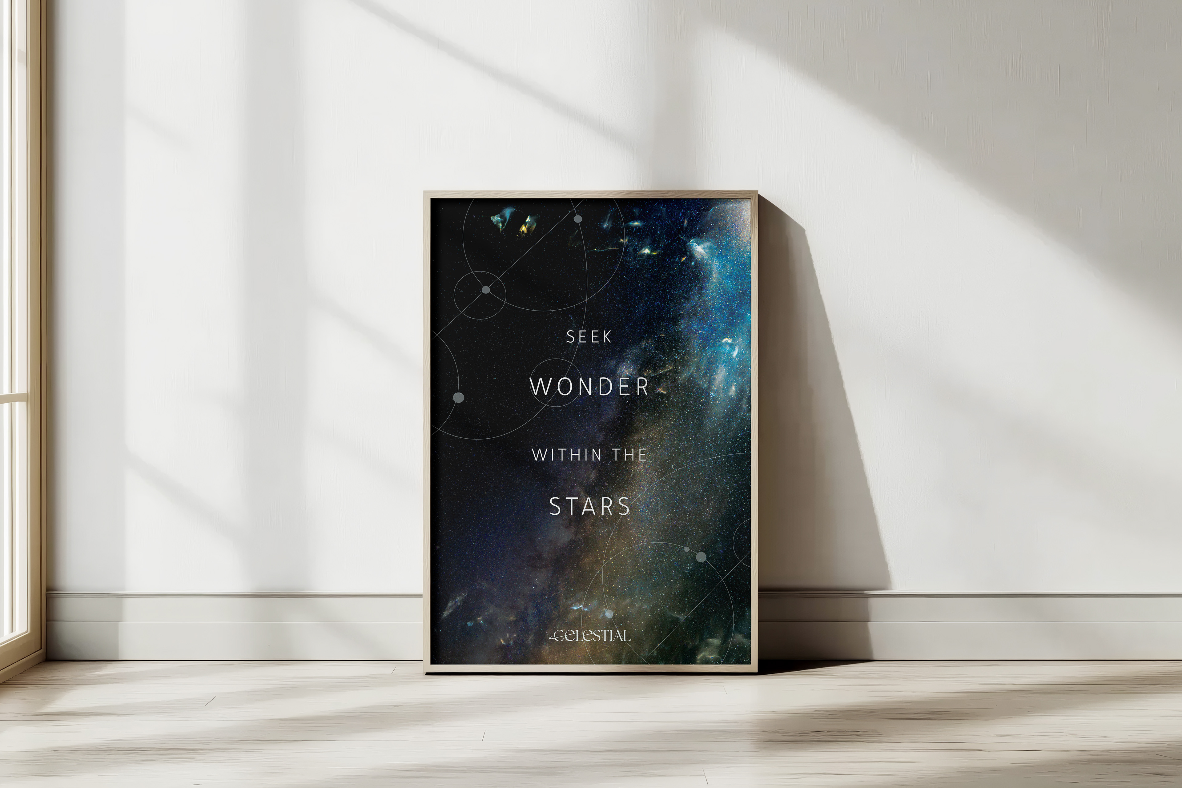 Poster merchandise for Celestial planetarium.