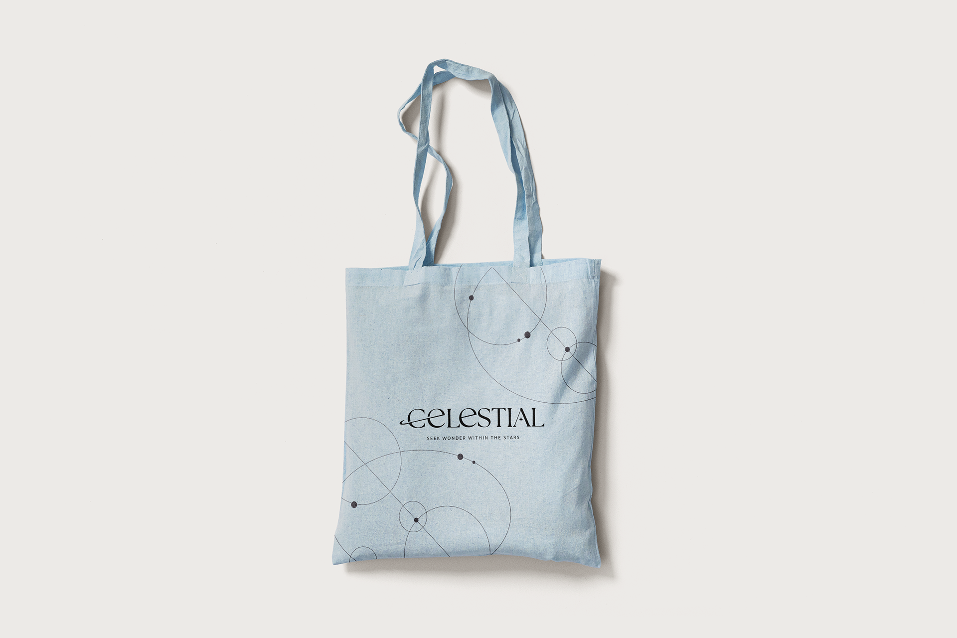 Tote bag merchandise for Celestial planetarium.
