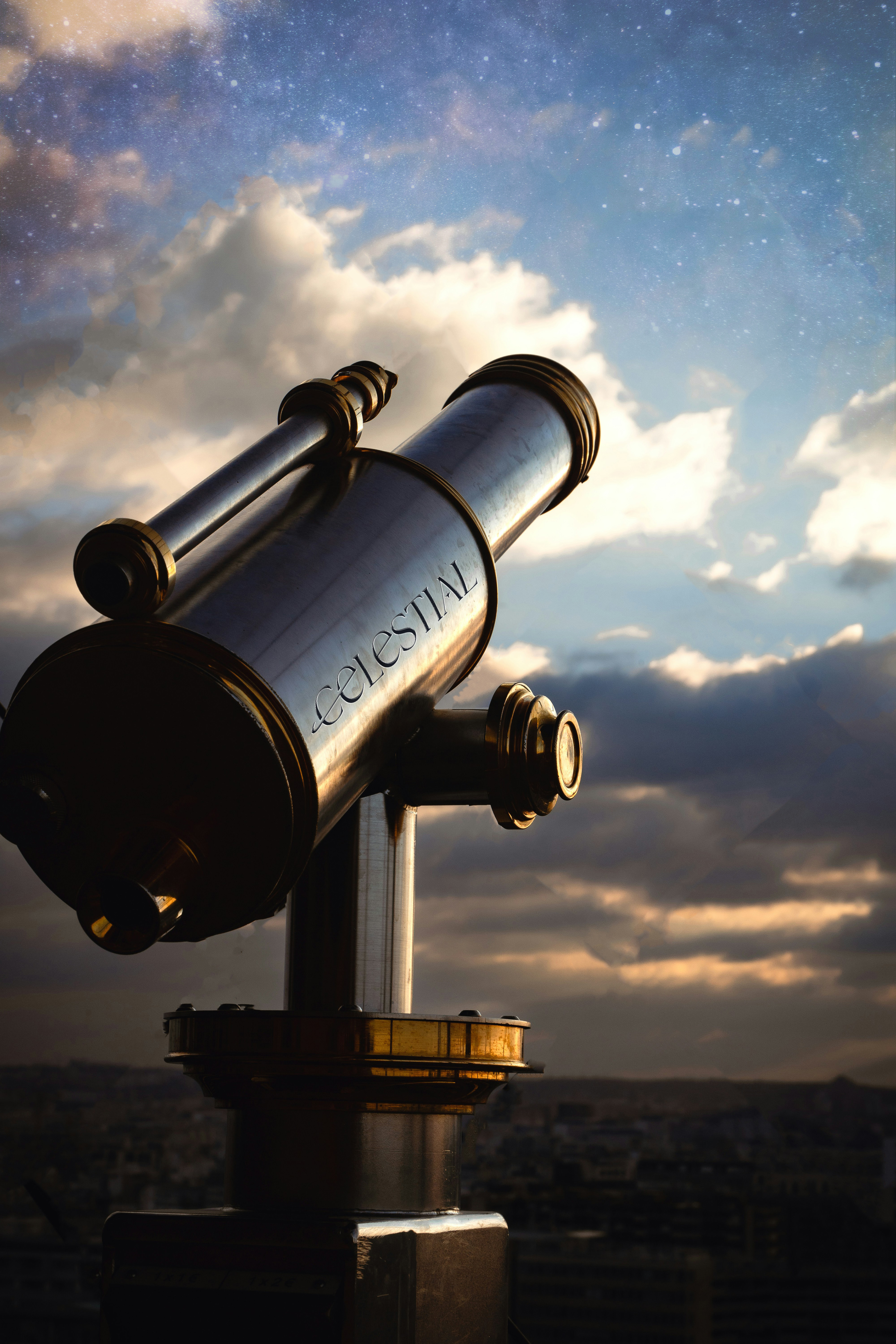 Mockup of a telescope at an exhibit at Celestial planetarium.