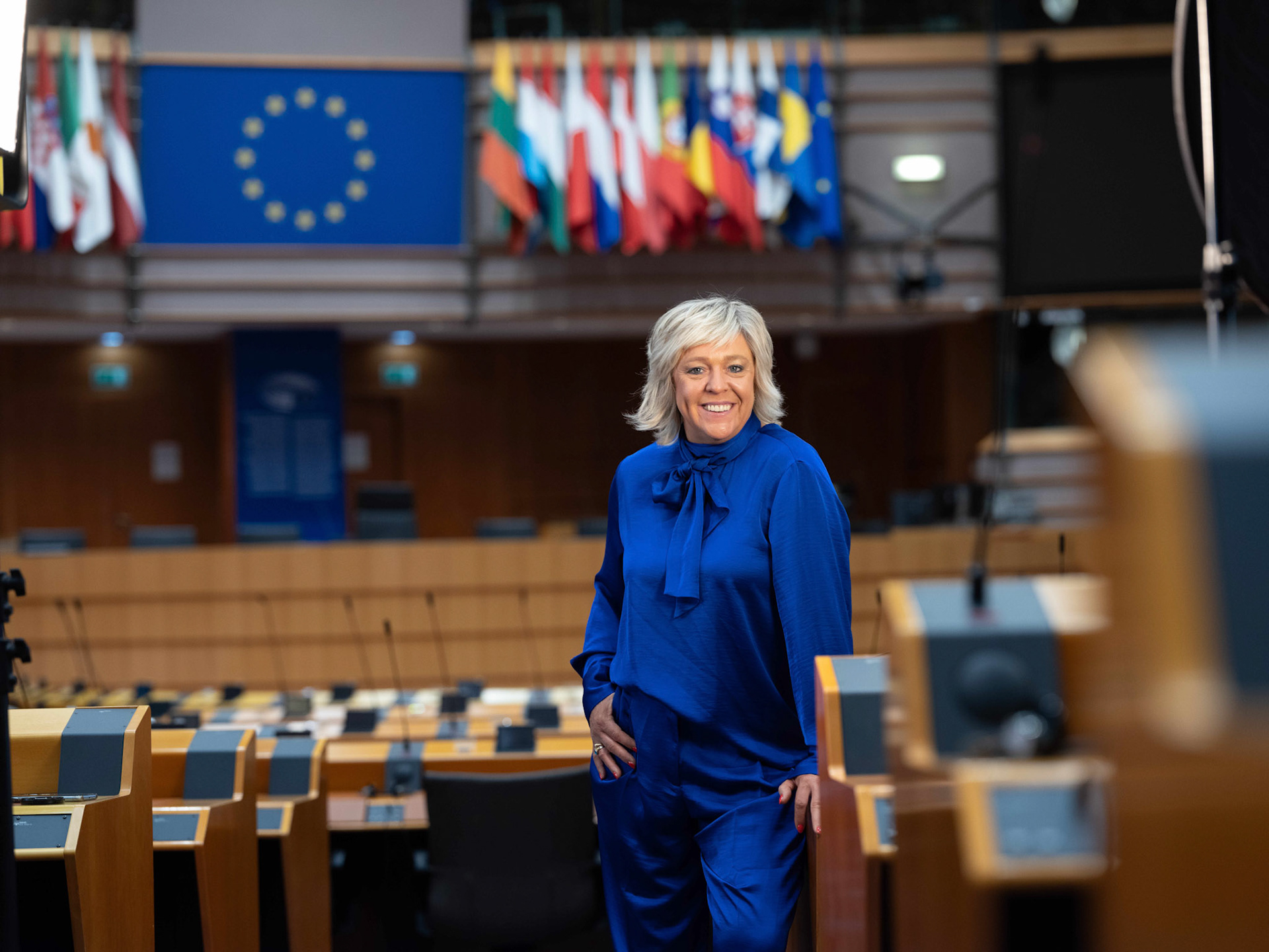 20240115 BRUSSELS BELGIUM European Parliament MP Hilde Vautmans Europees Parlementslid en schepen mayor in the city of Sint-Truiden for Open VLD President of the European Liberal Forum portrait pict FRANK ABBELOOS