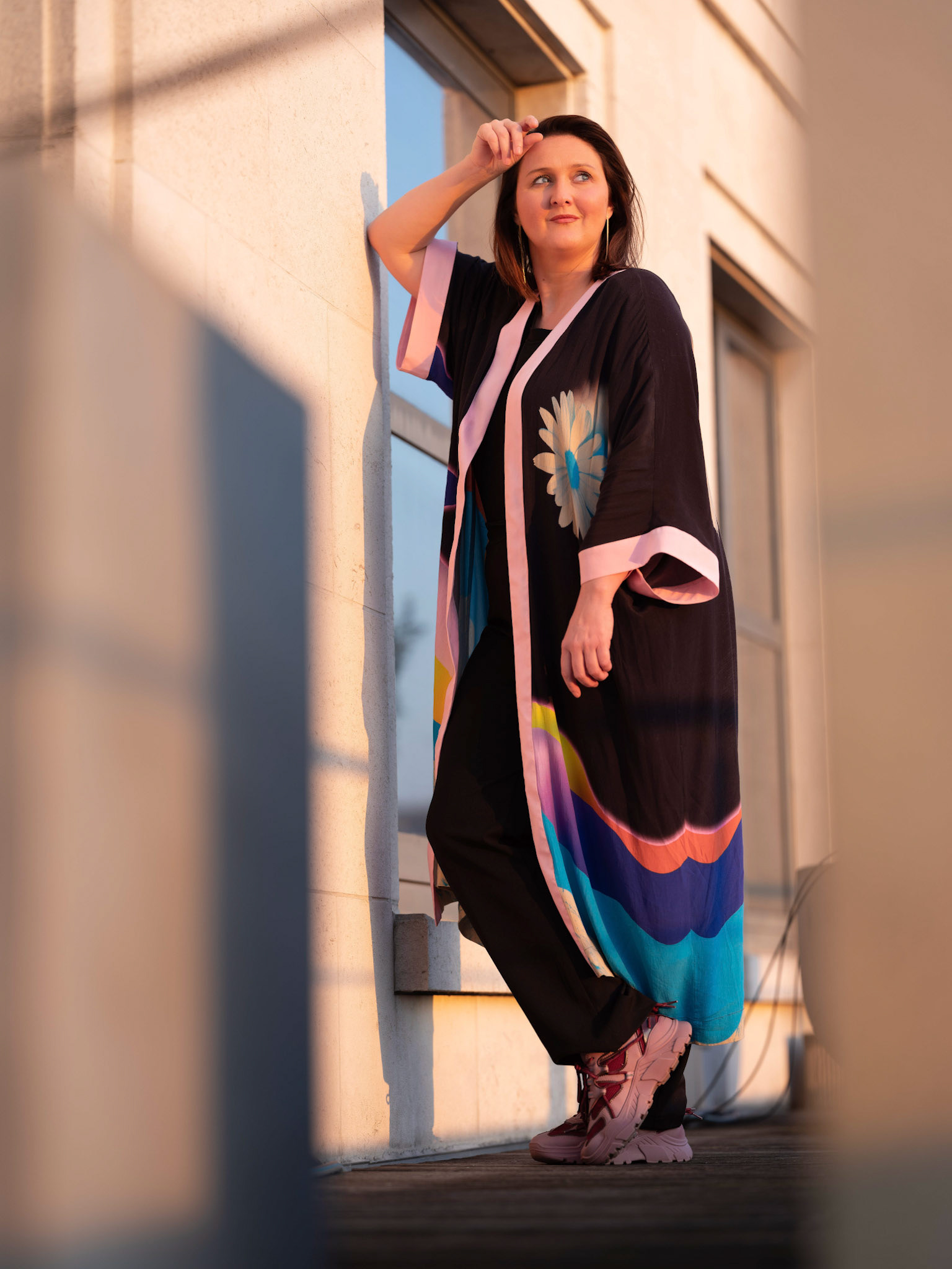 BRUSSELS, BELGIUM kabinet van de Minister Gwendolyn Rutten Vice-Ministerpresident van de Vlaamse Regering en Minister voor Gelijke Kansen Inburgering en Binnenlands bestuur portret bij interview en terras met zicht op Brussel pict FRANK ABBELOOS