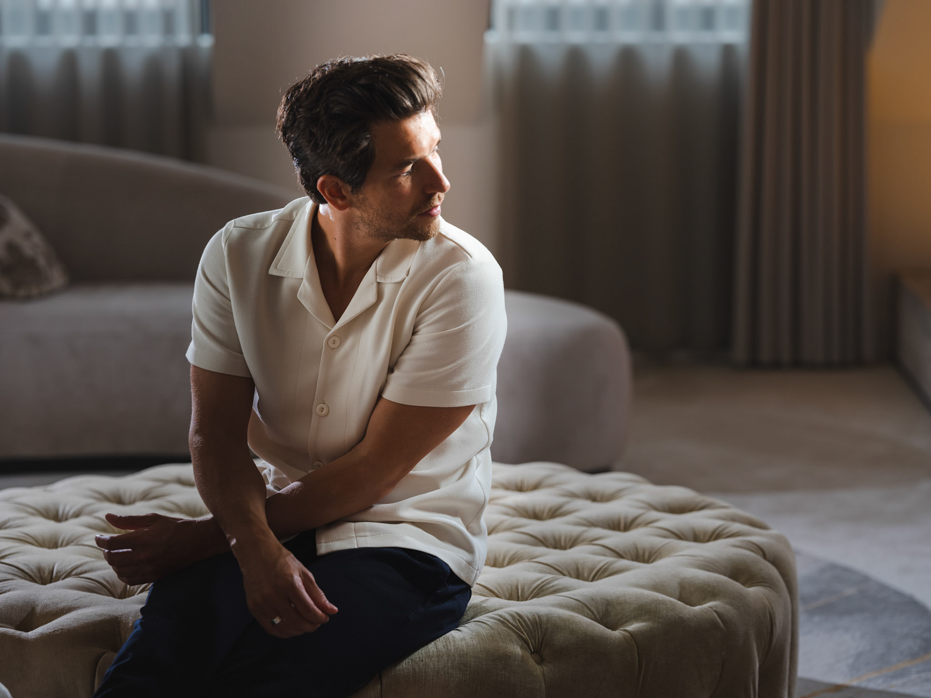 20210621 ANTWERPEN BELGIUM Matteo Simoni actor poses for the photographer pict FRANK ABBELOOS