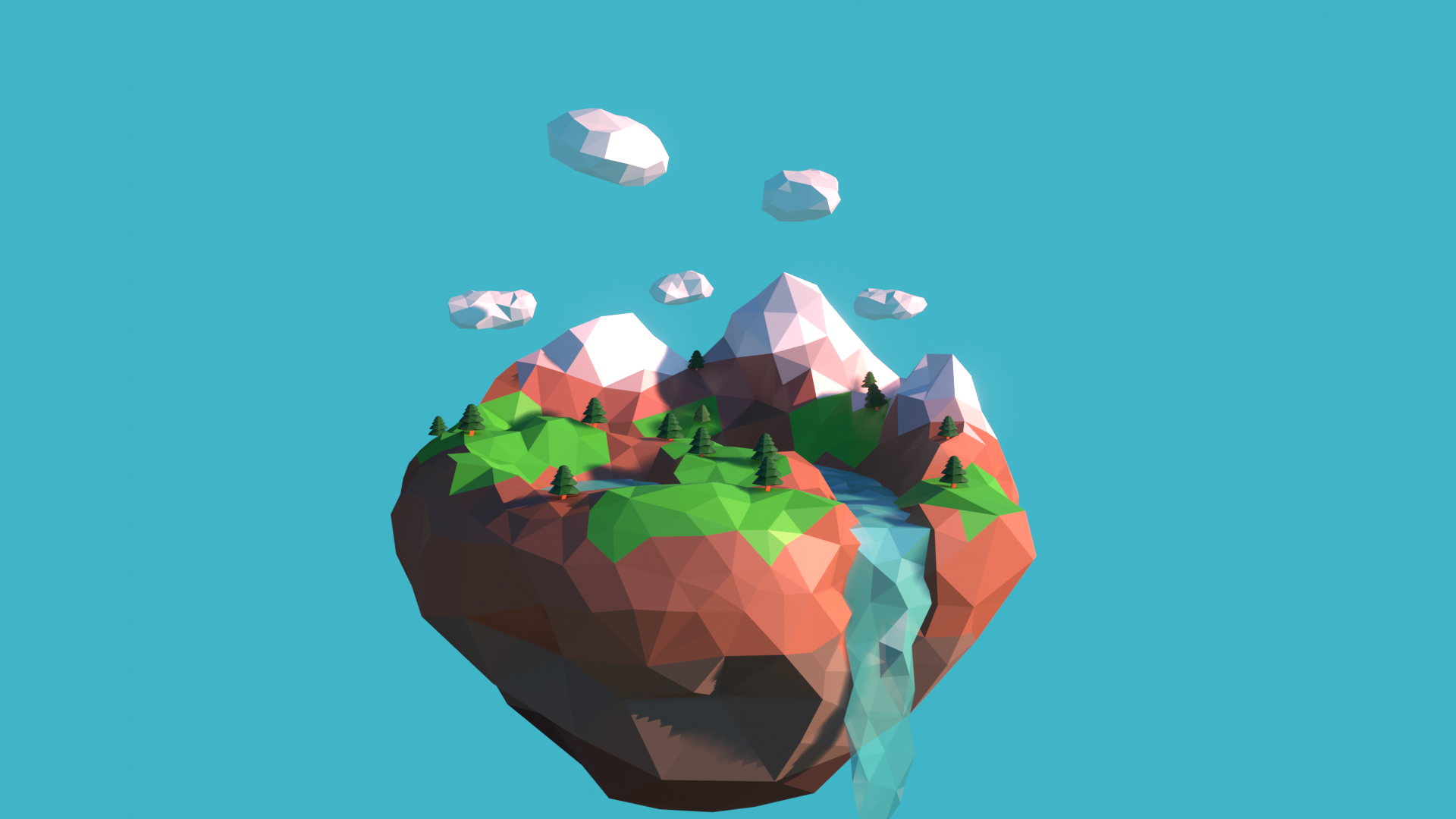 Floating Pine Tree Island