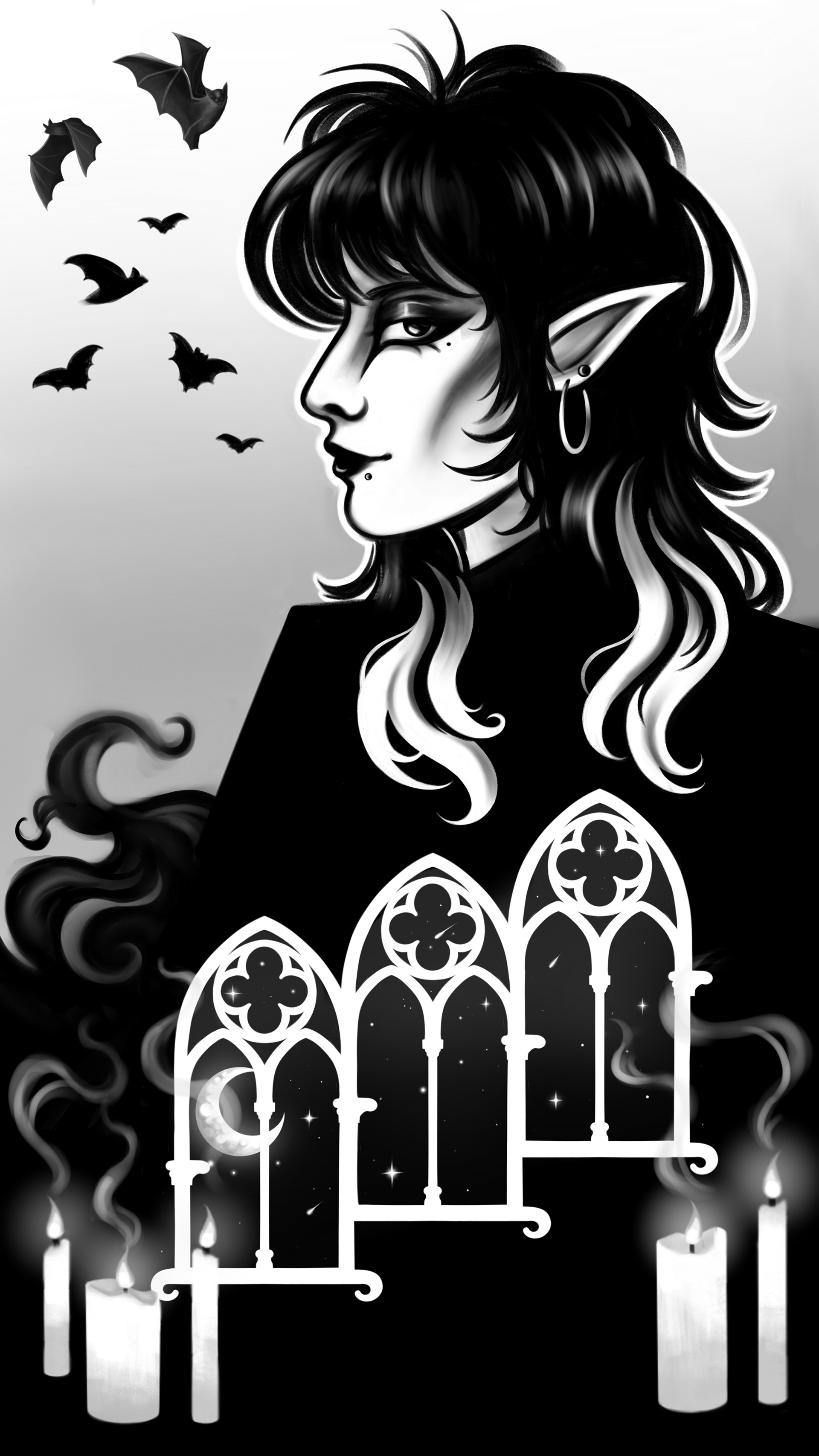 Skate Deck Illustration (Partial)- Bela Lugosis Dead