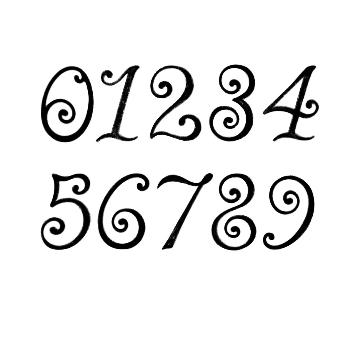 Hand Drawn Numbers