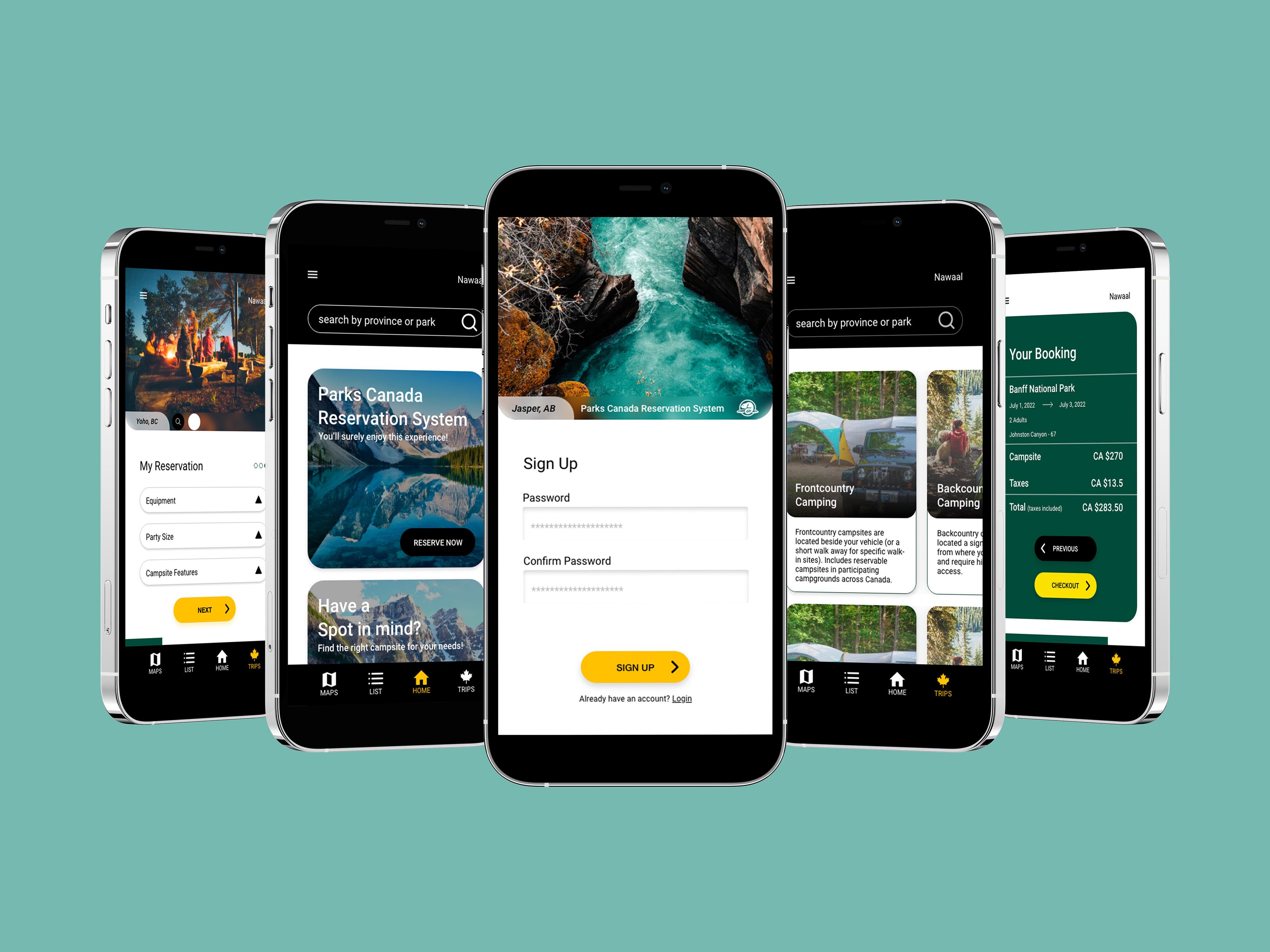 App Concept Design - Parks Canada