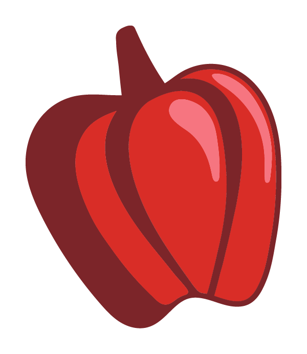 Red pepper illustration.