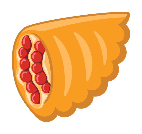 Calzone illustration.