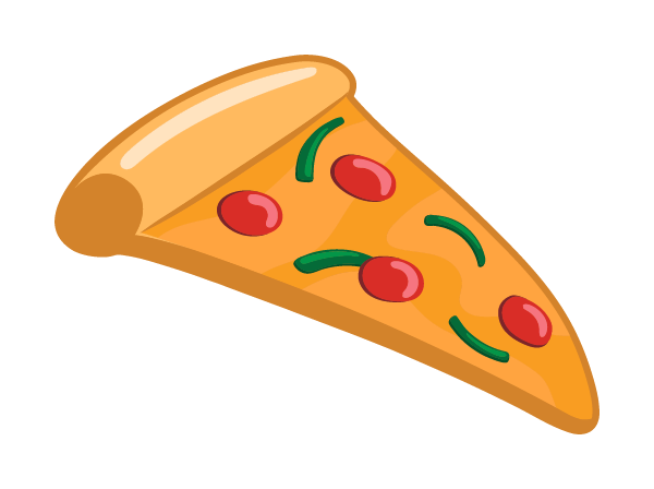 Pizza slice illustration.