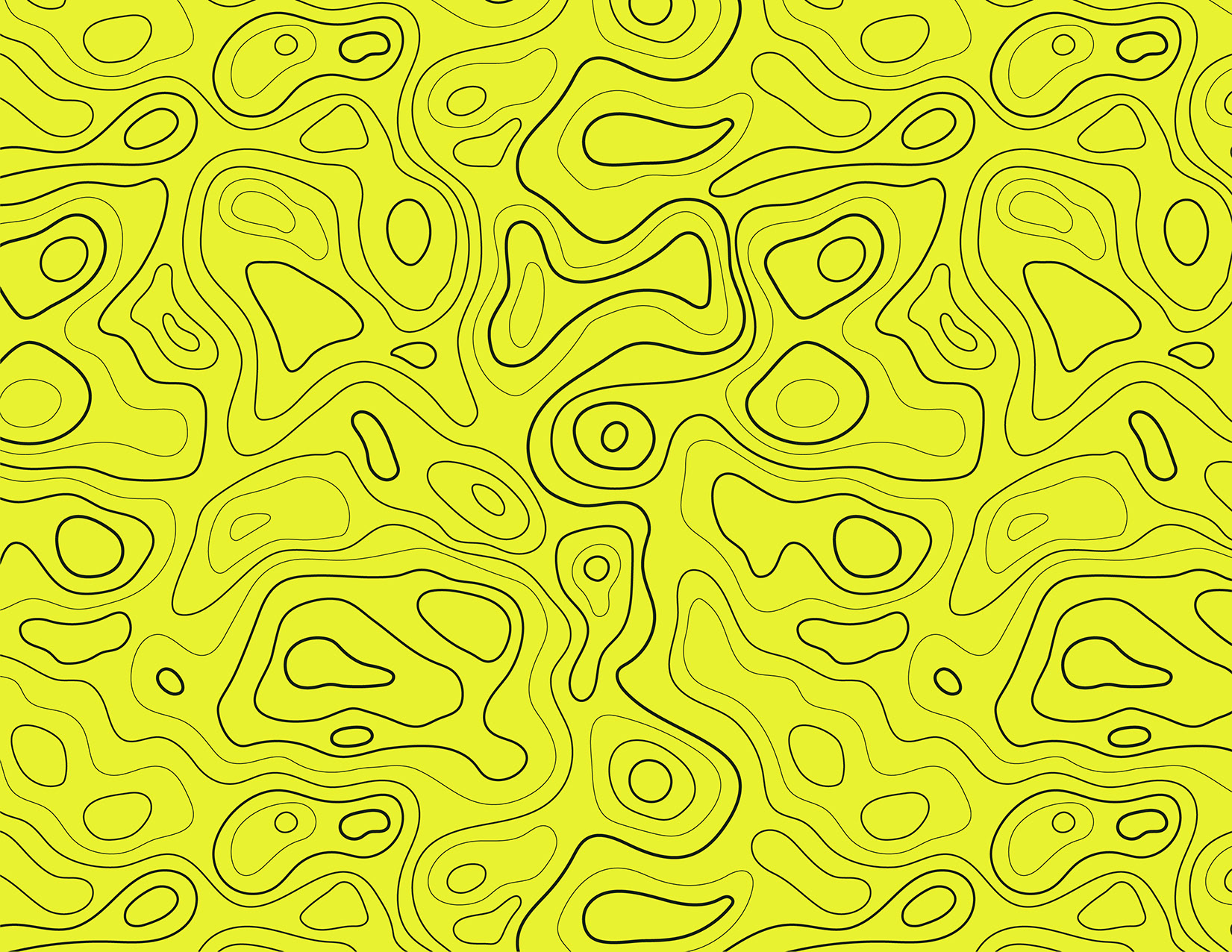 Topographic pattern on yellow background.