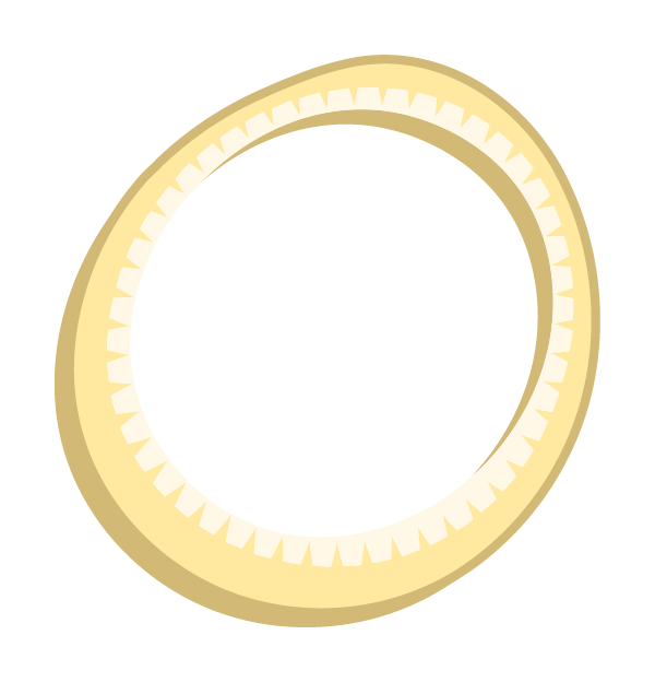 Onion slice illustration.