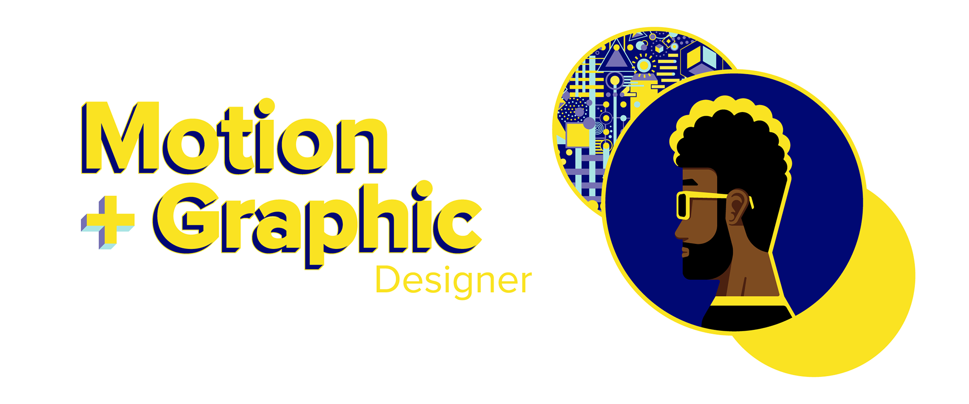 hero image of personal brand logo and headline text