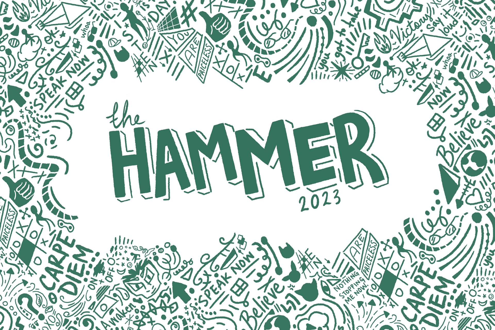 Title page of The Hammer 2023 collegiate magazine.