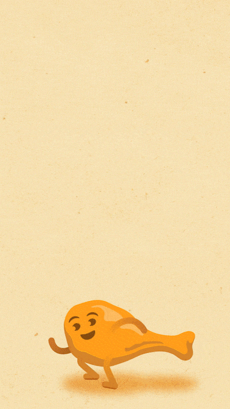 Animation of Farley's chicken character.