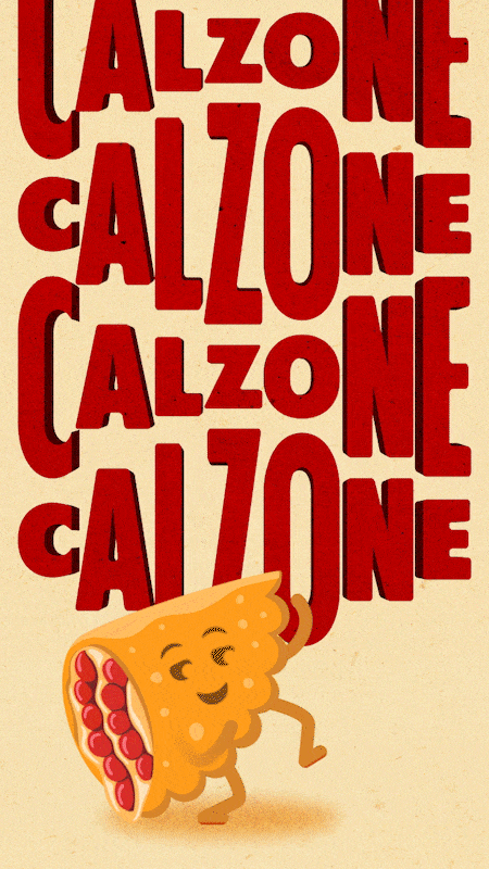 Animation of Farley's calzone character.