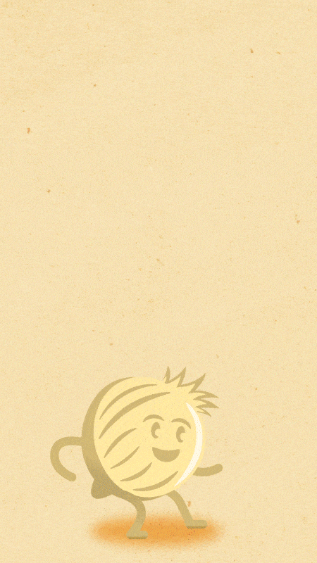 Animation of Farley's onion character.