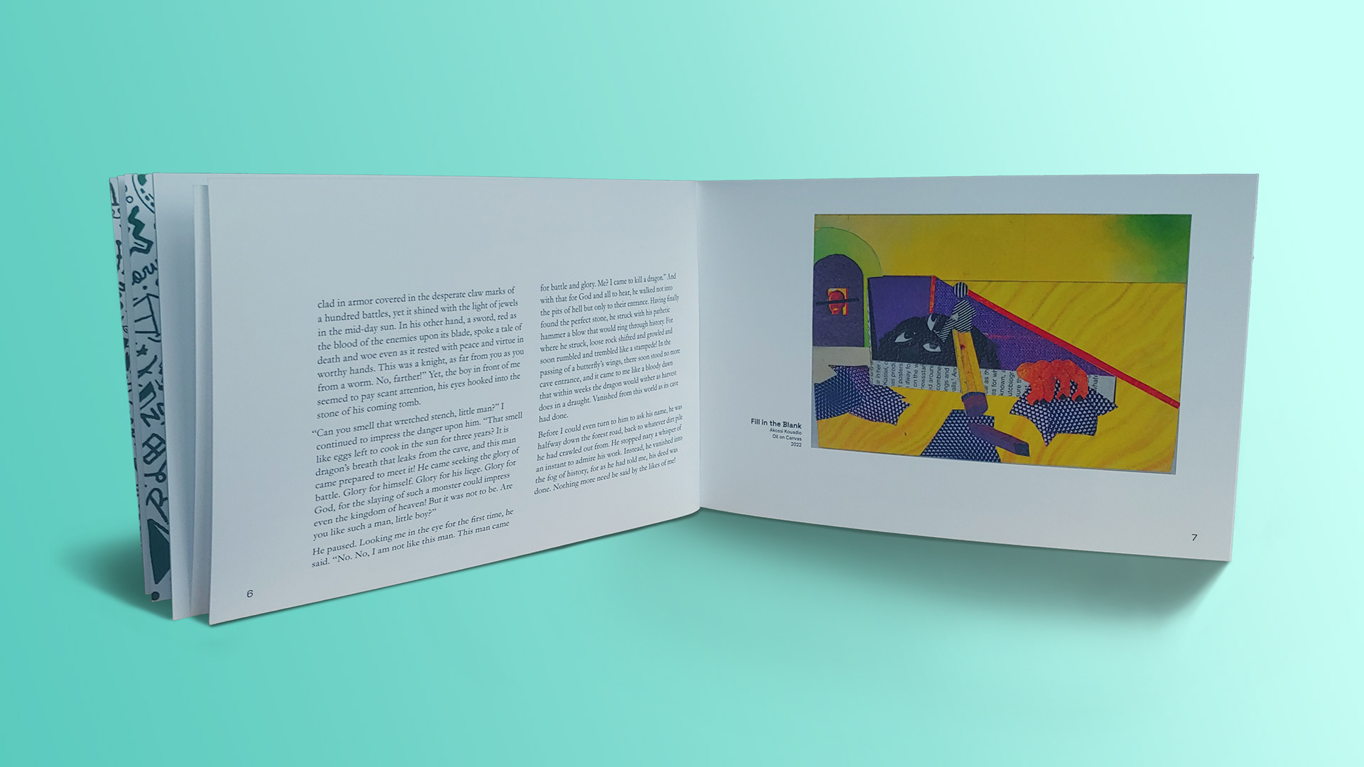 Interior spread Hammer 2023 magazine with text and image.