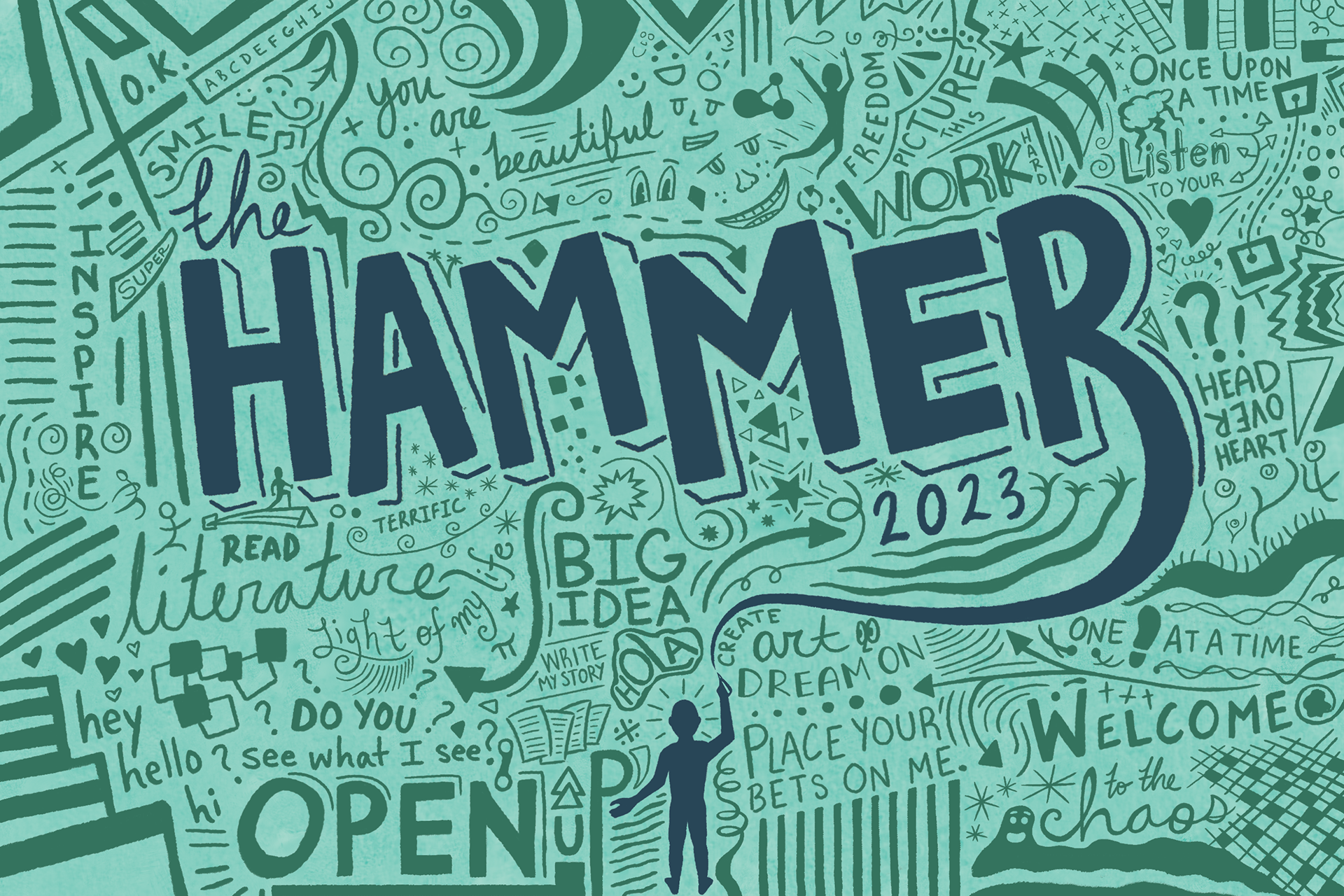 Front cover of The Hammer 2023 collegiate magazine.