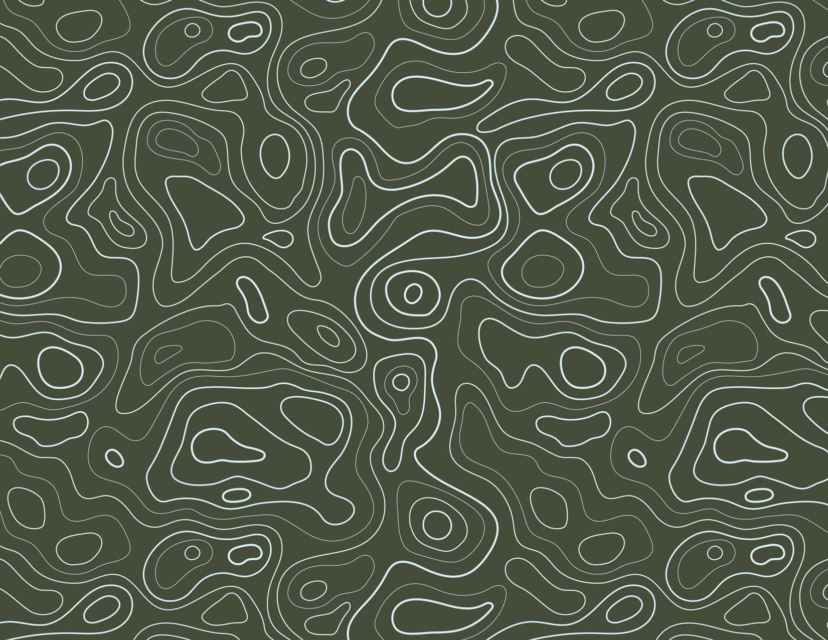 Topographic pattern on medium green background.