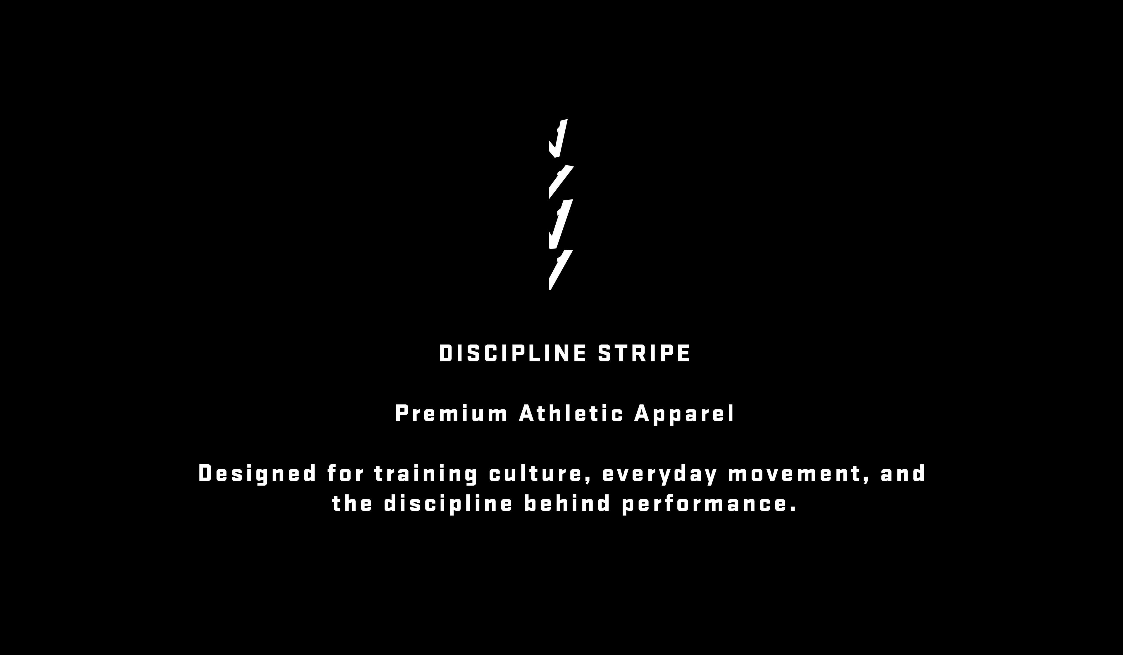 Official Vinciani Discipline Stripe, the signature performance apparel symbol of the House of Vinciani, representing athletic discipline, modern sportswear design, and premium craftsmanship.