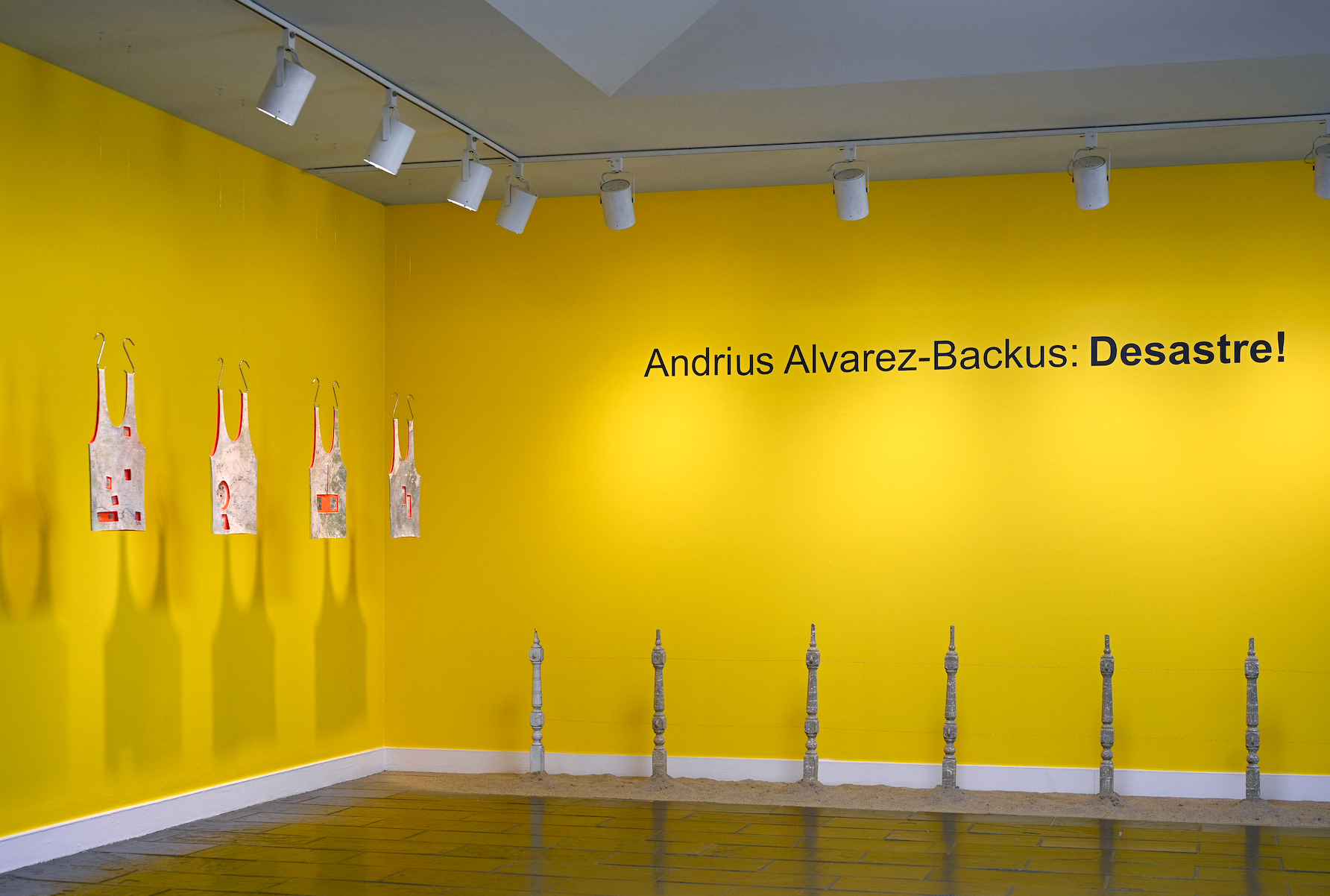 Installation view of "Desastre!" by Andrius Alvarez-Backus