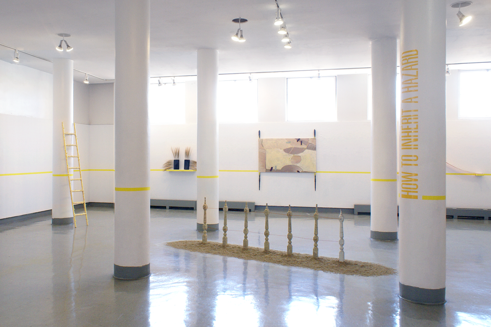 Installation view of "How to Inherit a Hazard" (2023) by Andrius Alvarez-Backus