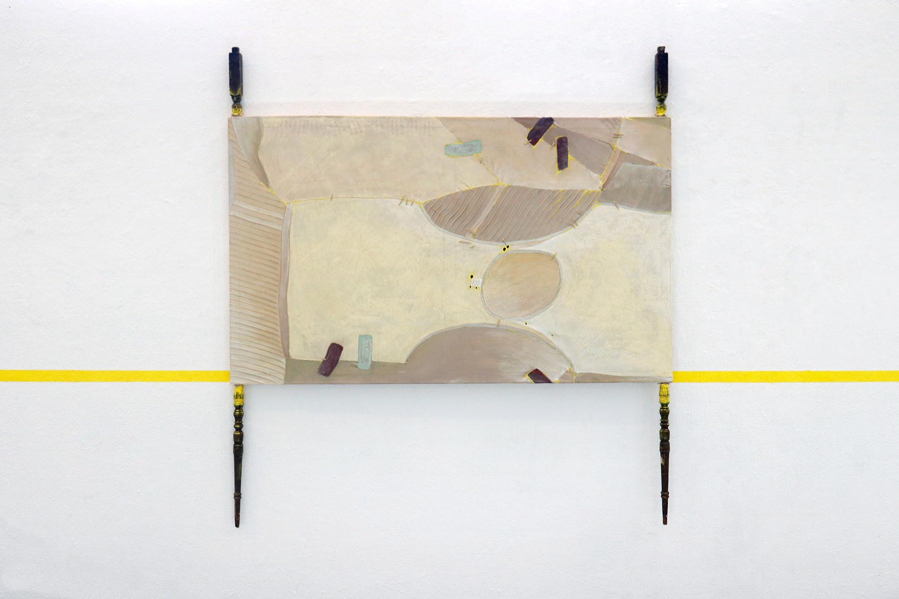Installation view of "How to Inherit a Hazard" (2023) by Andrius Alvarez-Backus