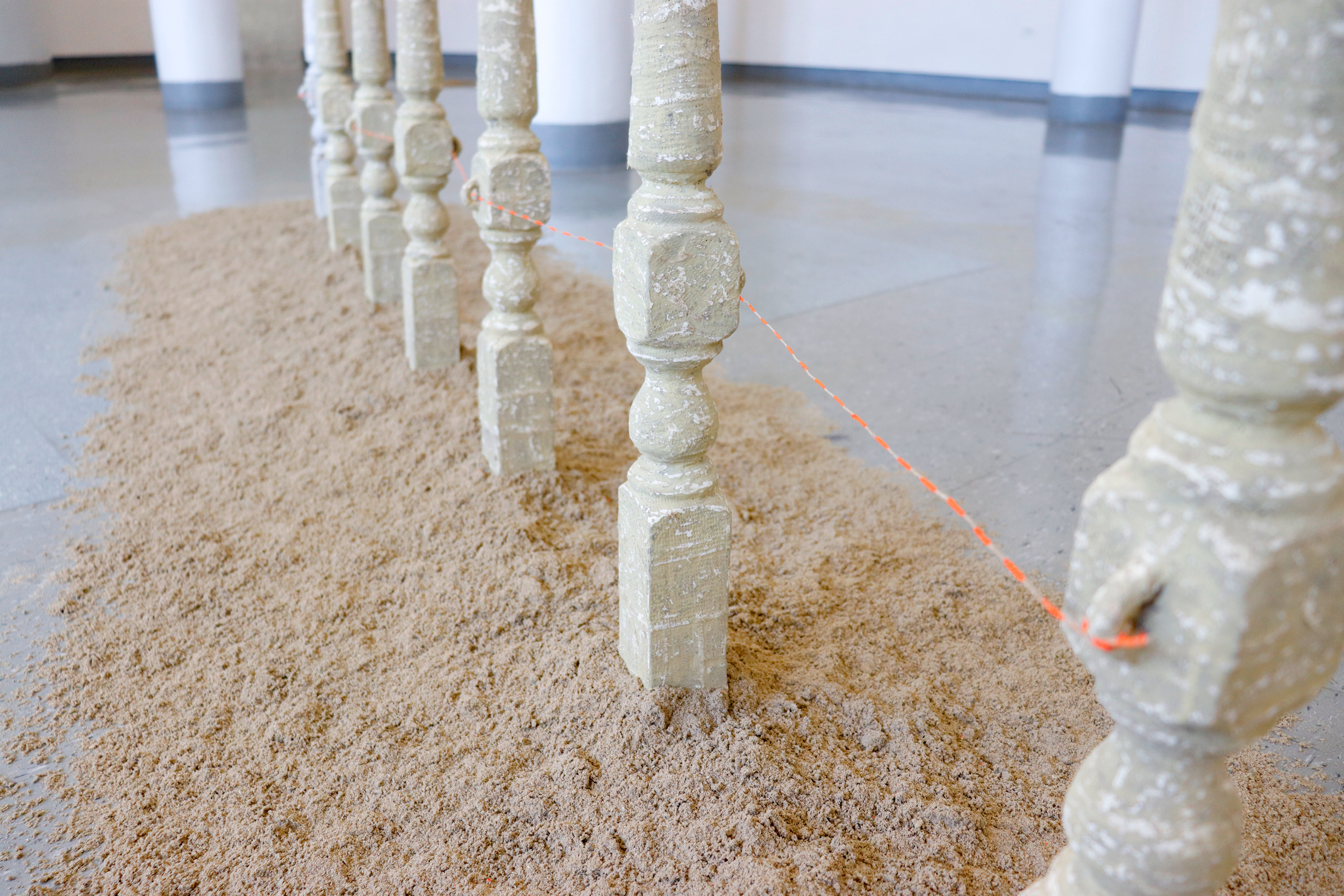 Detail of "Post / Pyre" by Andrius Alvarez-Backus