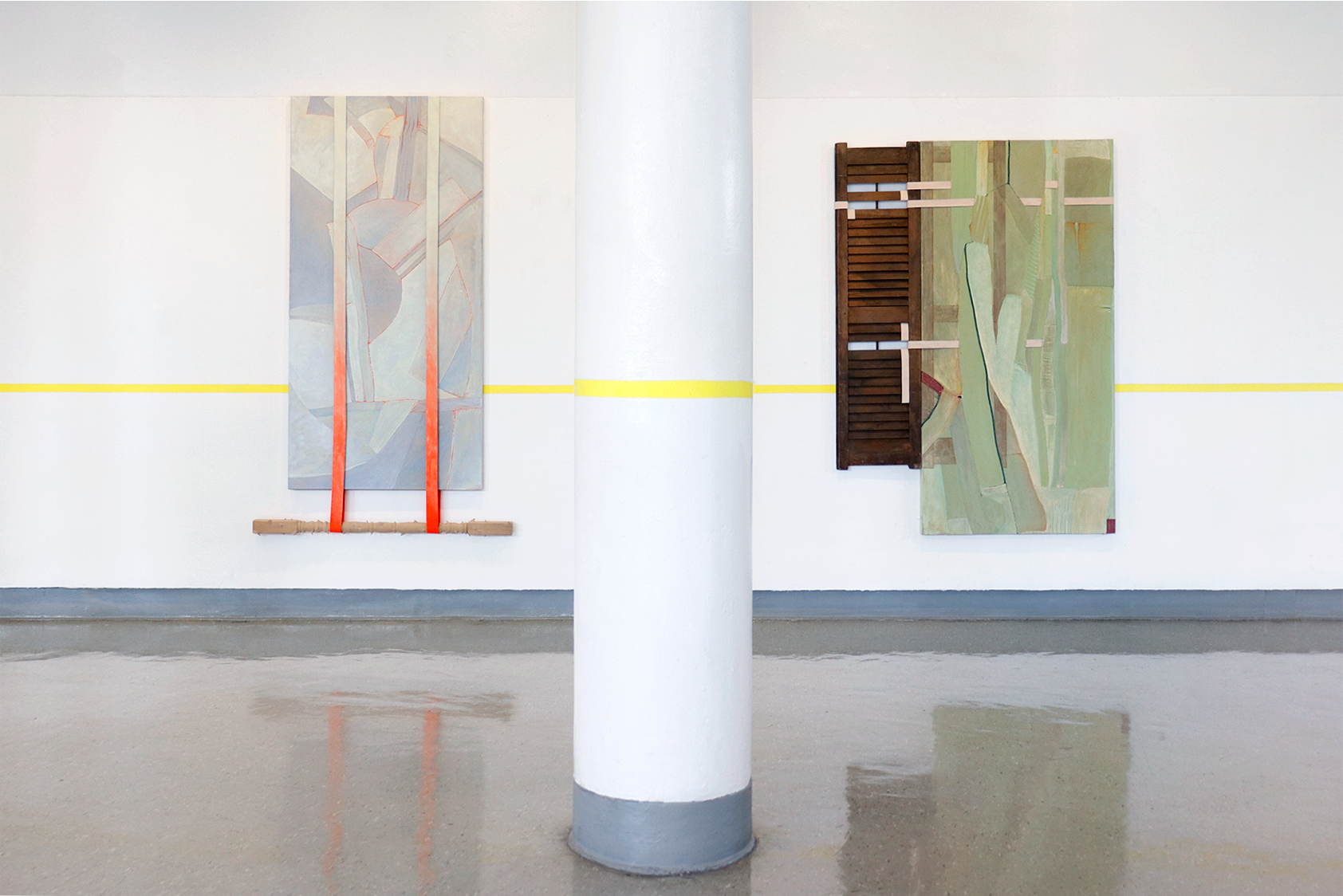 Installation view of "How to Inherit a Hazard" (2023) by Andrius Alvarez-Backus