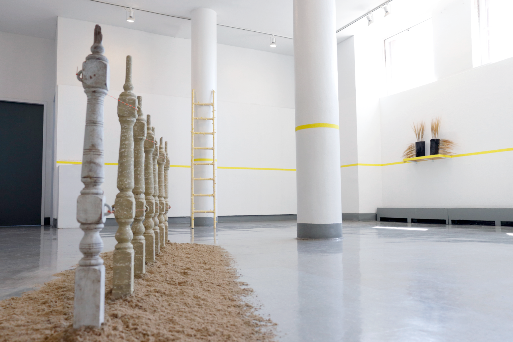 Installation view of "How to Inherit a Hazard" (2023) by Andrius Alvarez-Backus