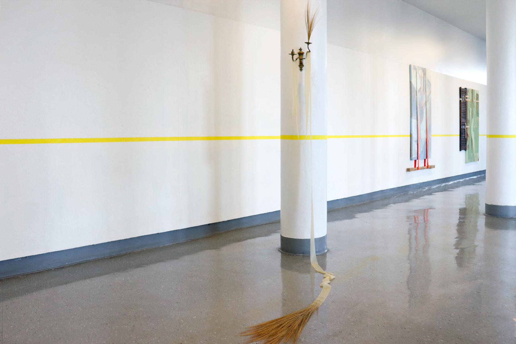 Installation view of "How to Inherit a Hazard" (2023) by Andrius Alvarez-Backus