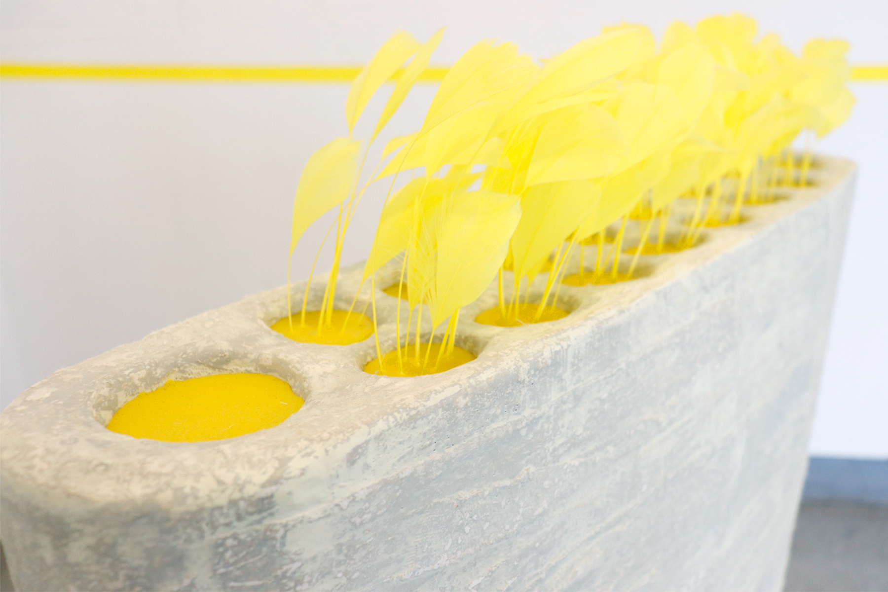 Detail of "Sungka, Extruded" (2022) by Andrius Alvarez-Backus