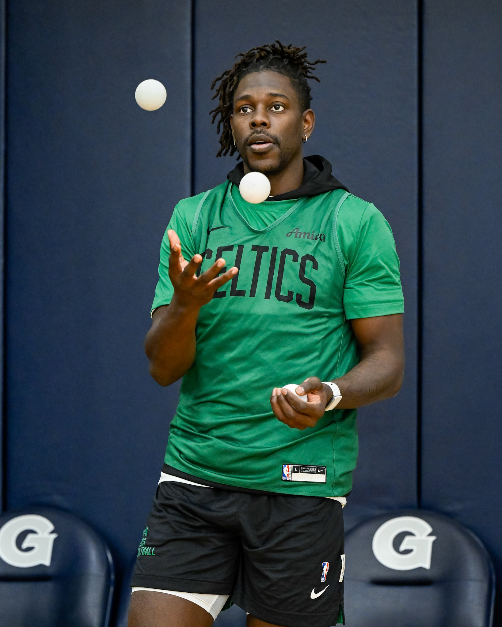 WASHINGTON DC - NOVEMBER 22, 2024: Boston Celtics hold practice/shootaround at Georgetown University before a game with the Washington Wizards (Photo by Keith Sliney).