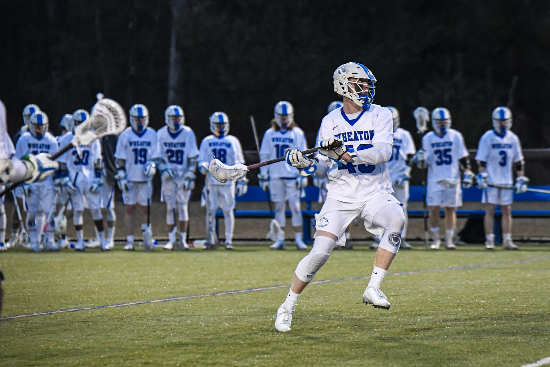 NORTON, MA - FEBRUARY 29, 2020: Wheaton College Lacrosse vs Johnson &amp; Wales University (Photo by Keith Sliney).