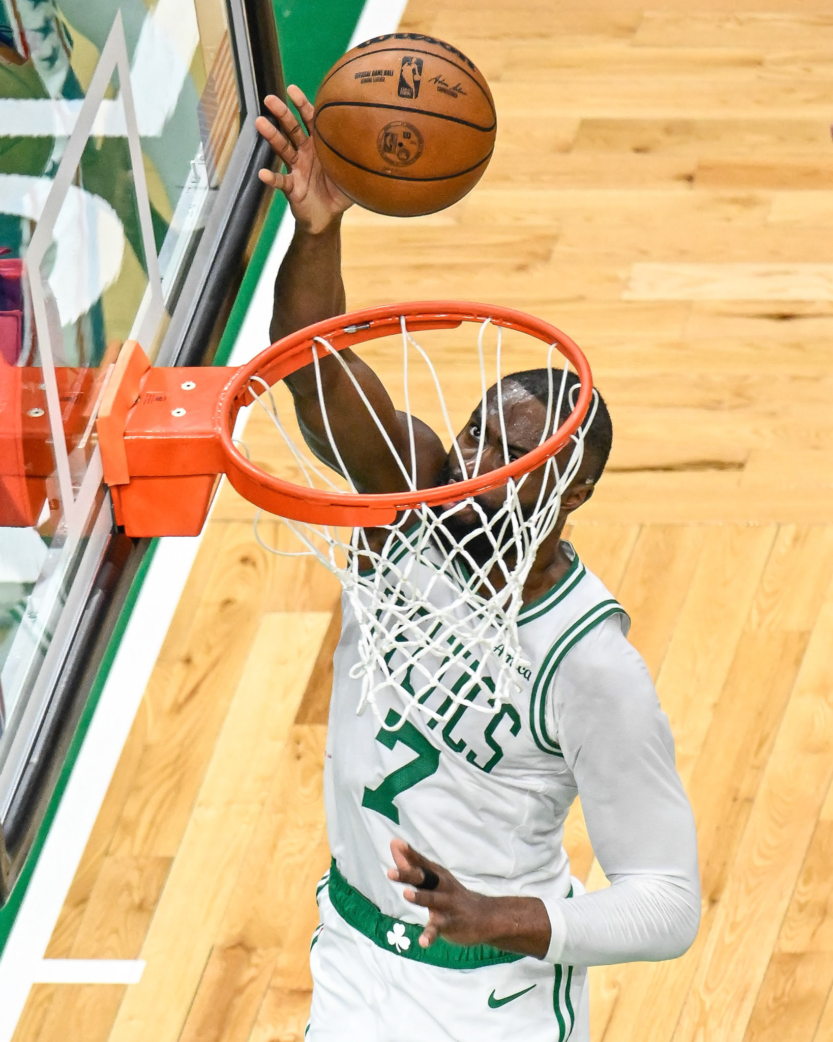 BOSTON, MA - APRIL 19, 2026: Boston Celtics vs Philadelphia 76ers in Round 1 Game 1 of the 2026 NBA Playoffs at TD Garden (Photo by Keith Sliney).