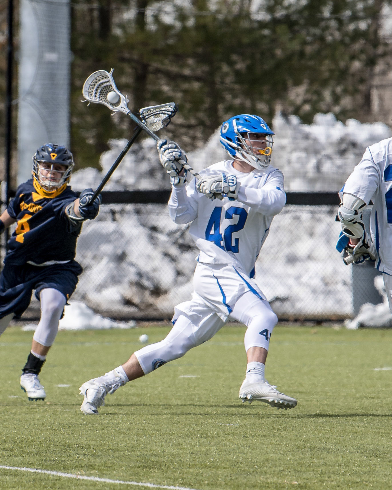 NORTON, MA - MARCH 24, 2018: Wheaton College Lacrosse vs Umass Dartmouth. Lyons won 14-2.