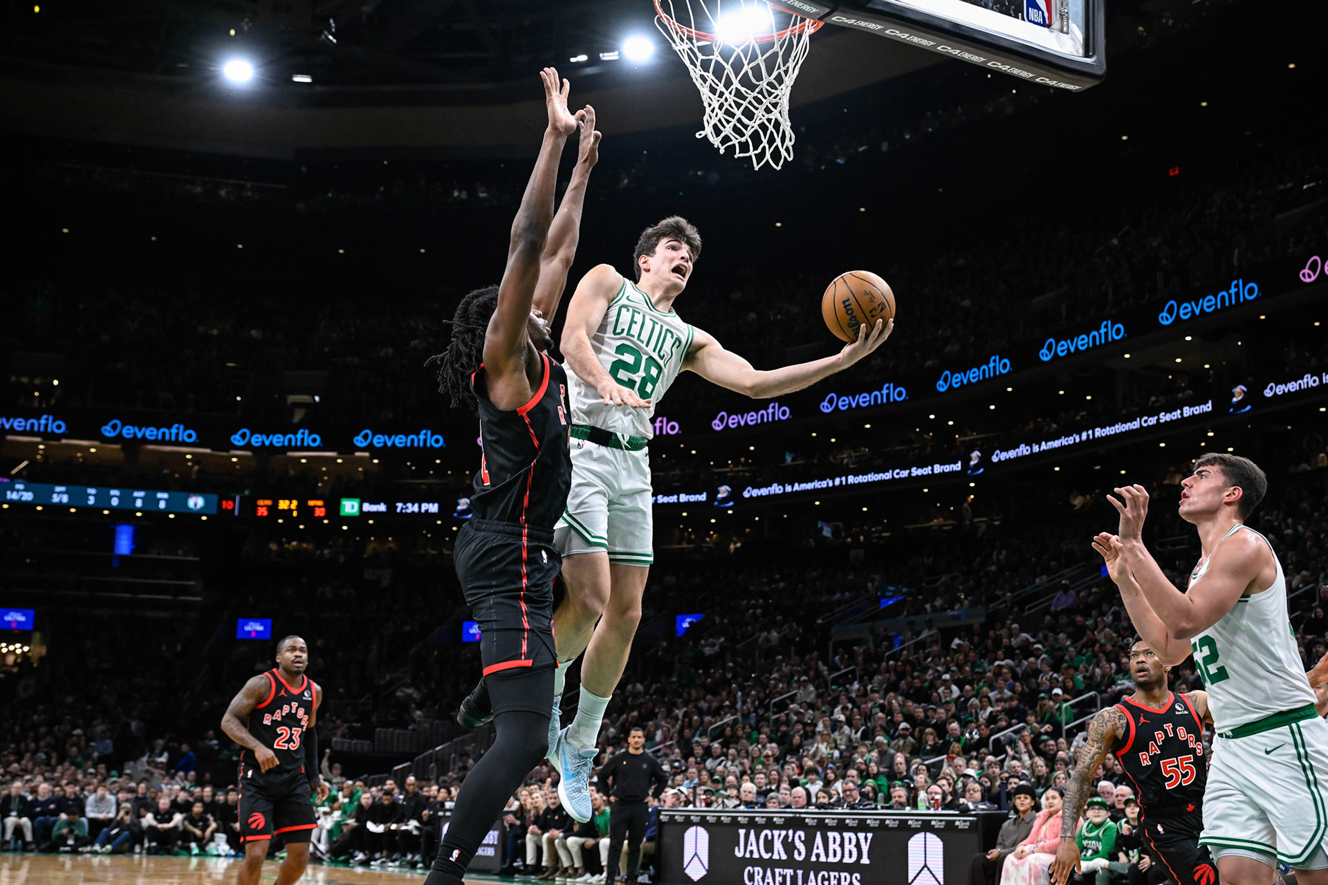 BOSTON, MA - JANUARY 9, 2026: Boston Celtics vs Toronto Raptors at TD Garden (Photo by Keith Sliney). at TD Garden (Photo by Keith Sliney).