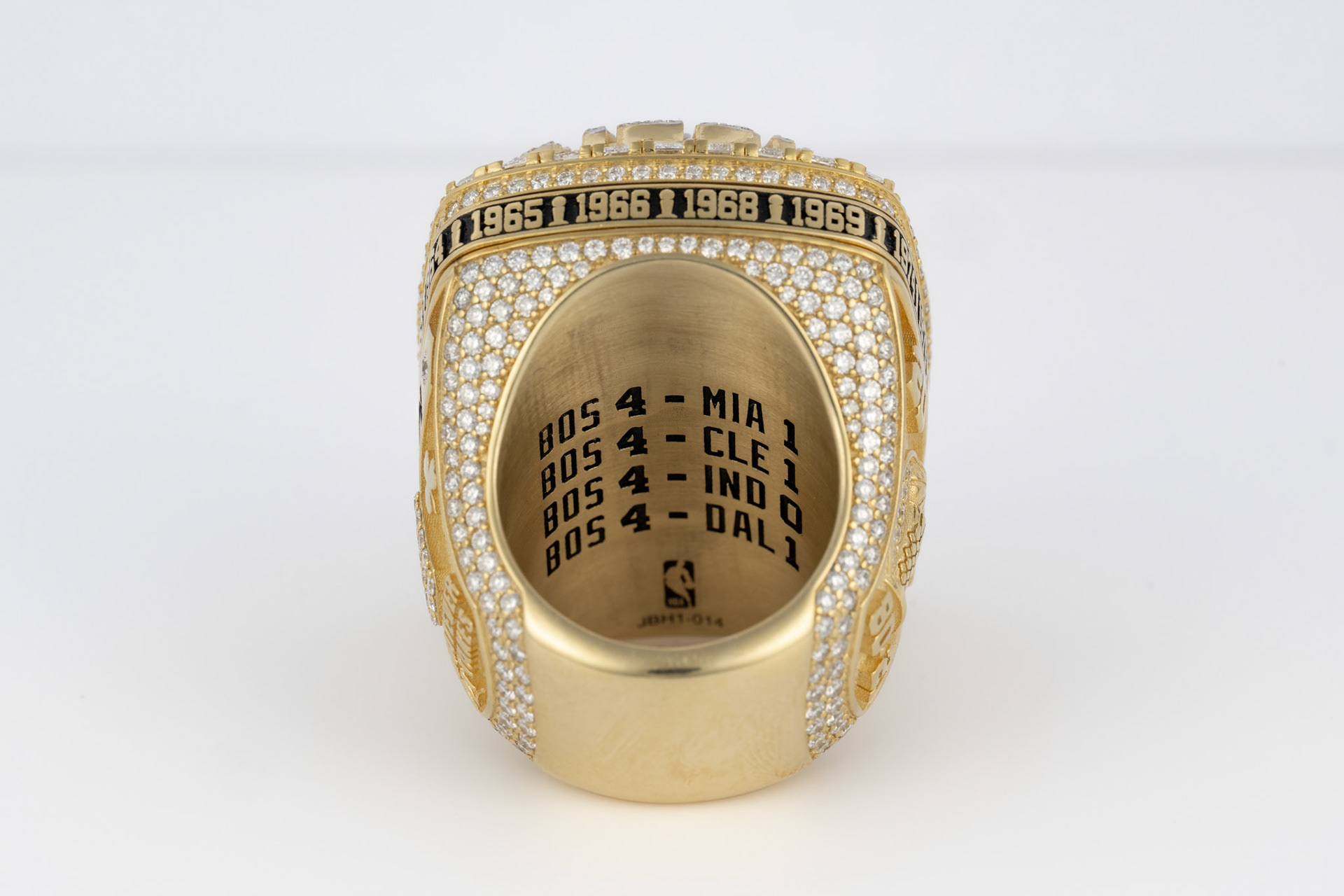 BOSTON, MA - OCTOBER 21, 2024: Photography shoot of the Boston Celtics 2024 World Championship Rings the day before Opening Night (Photo by Keith Sliney).