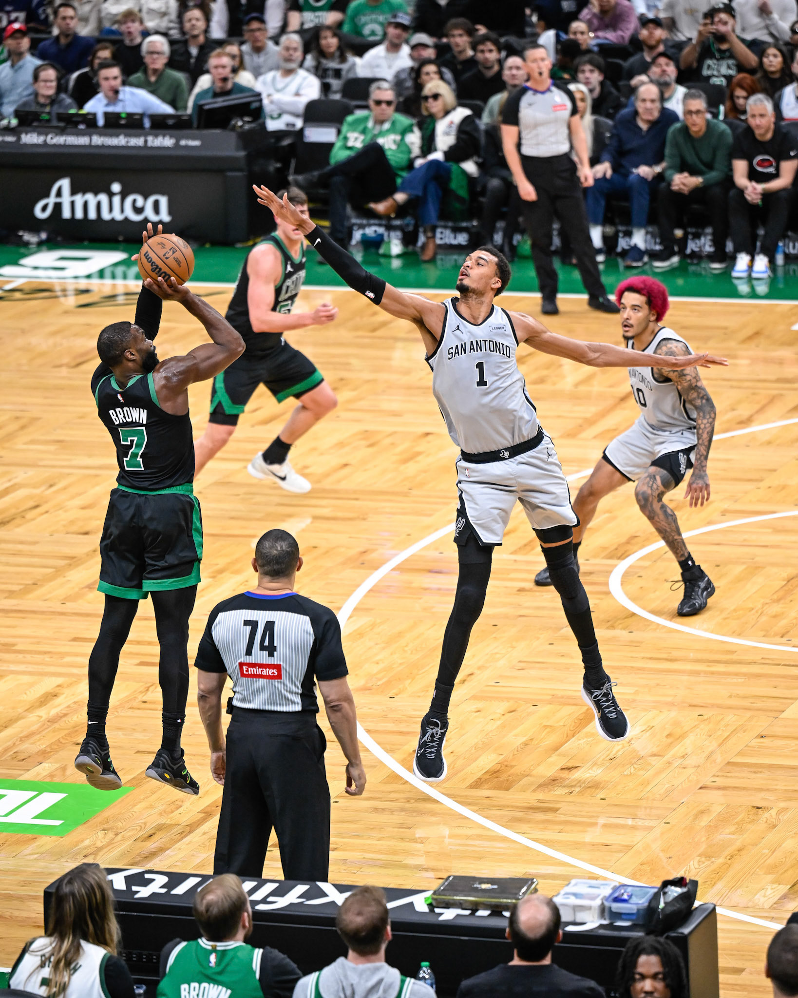 BOSTON, MA - JANUARY 10, 2026: Boston Celtics vs San Antonio Spurs at TD Garden (Photo by Keith Sliney).
