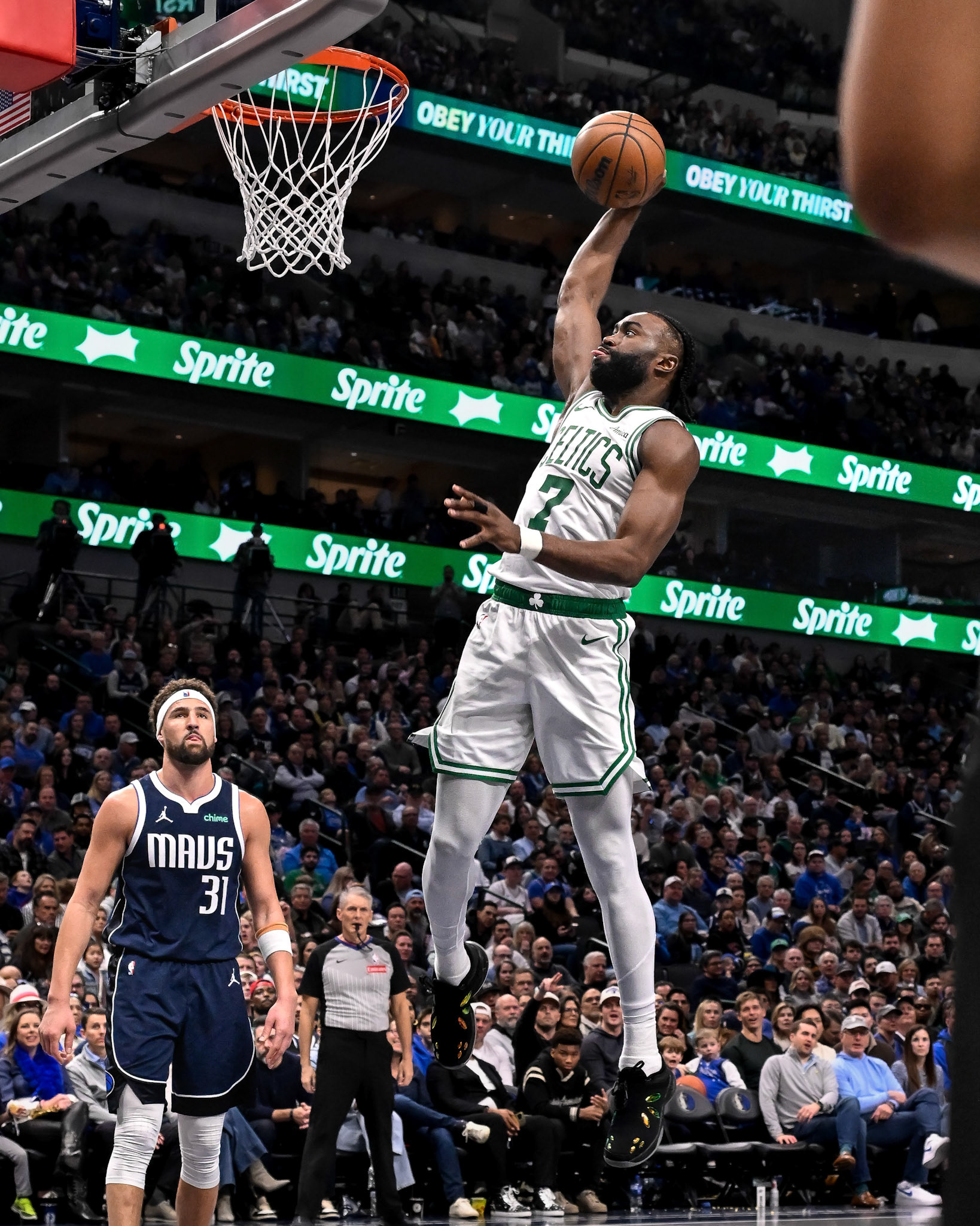 DALLAS, TX - JANUARY 25, 2025: Boston Celtics vs Dallas Mavericks at American Airlines Center (Photo by Keith Sliney).