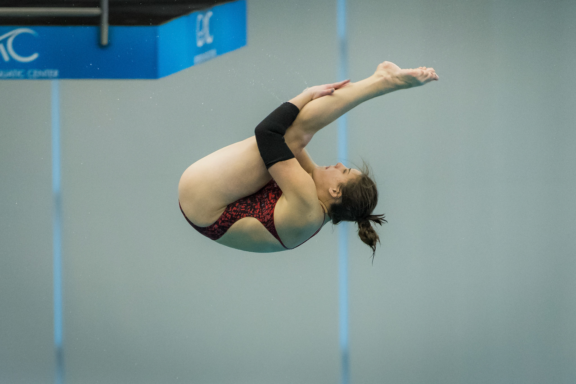 GREENSBORO, NC - University of Louisville Swim &amp; Dive Team compete at the ACC Swimming &amp; Diving Championship in Greensboro, North Carolina on February 16, 2018. Photo by Keith Sliney.
